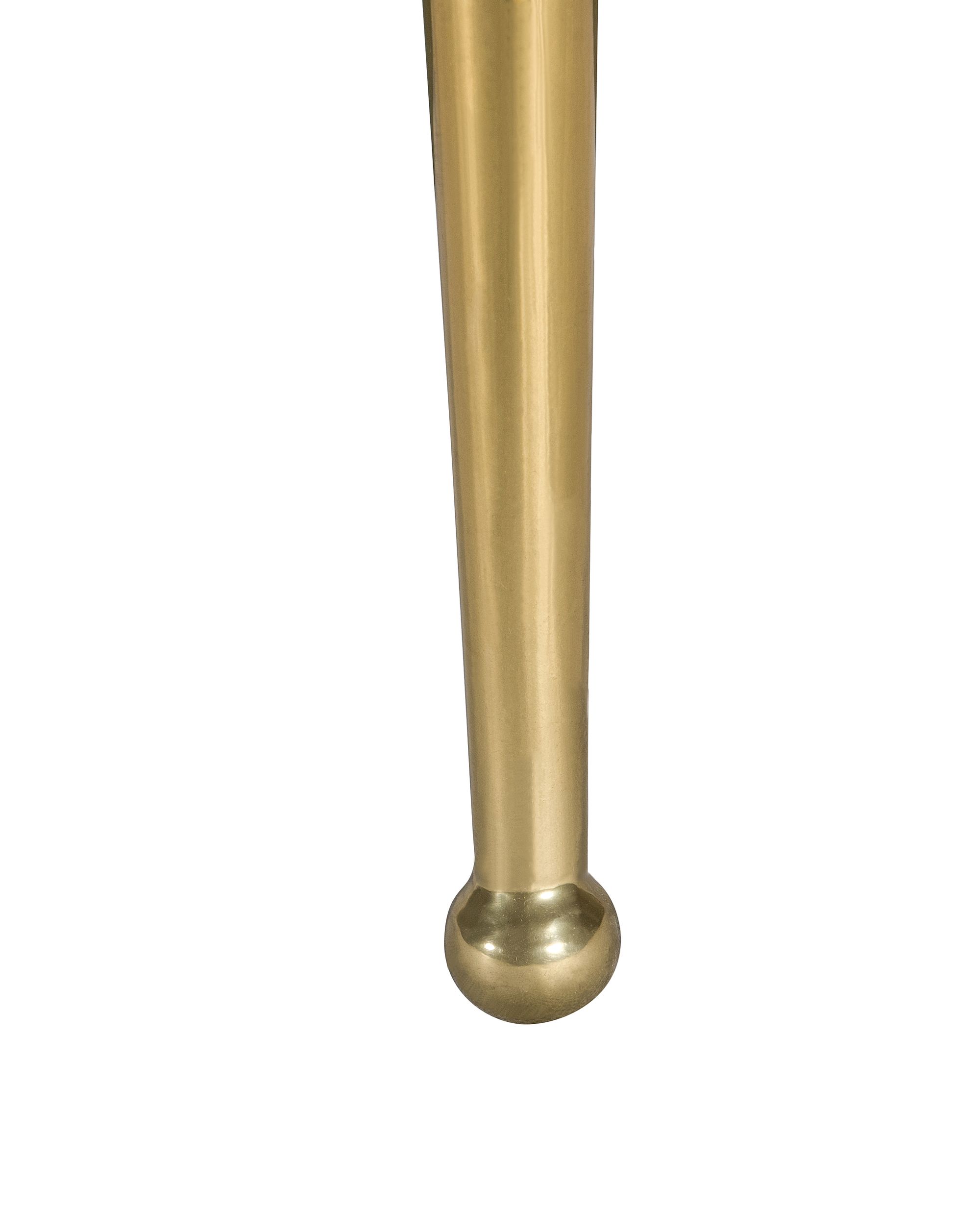 Logan Velvet Dining Chair with Brushed Gold Ball Leg Design