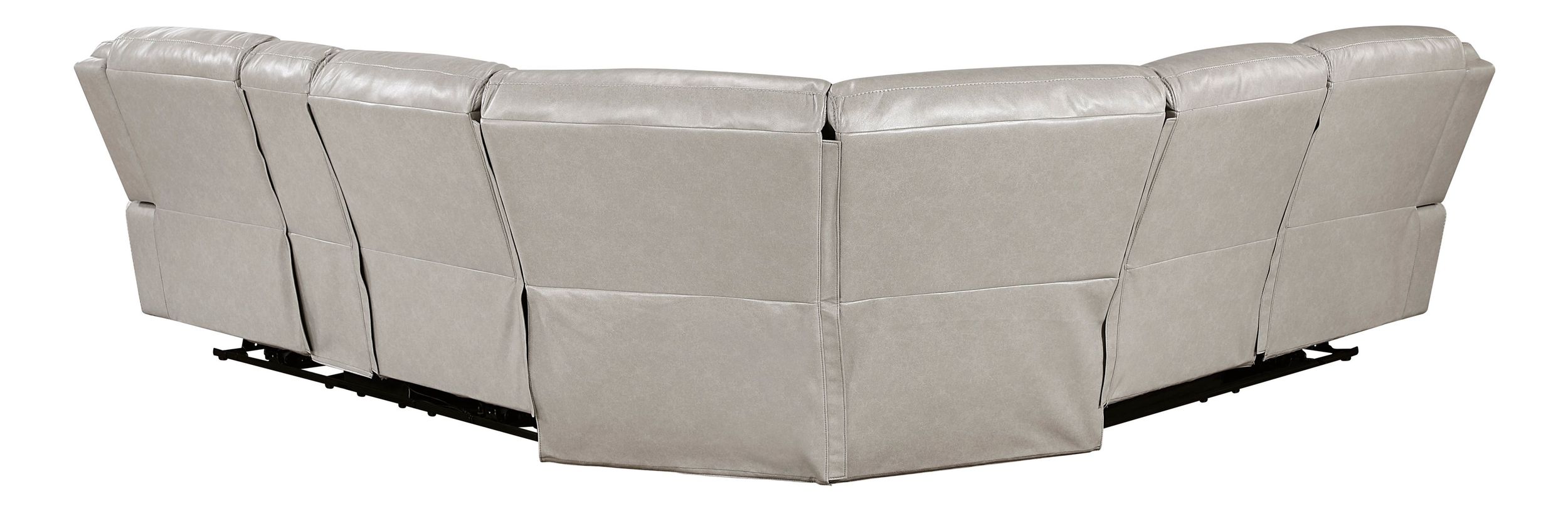 Fargo Faux Leather 3‑Piece Power Reclining Sectional with Right Console