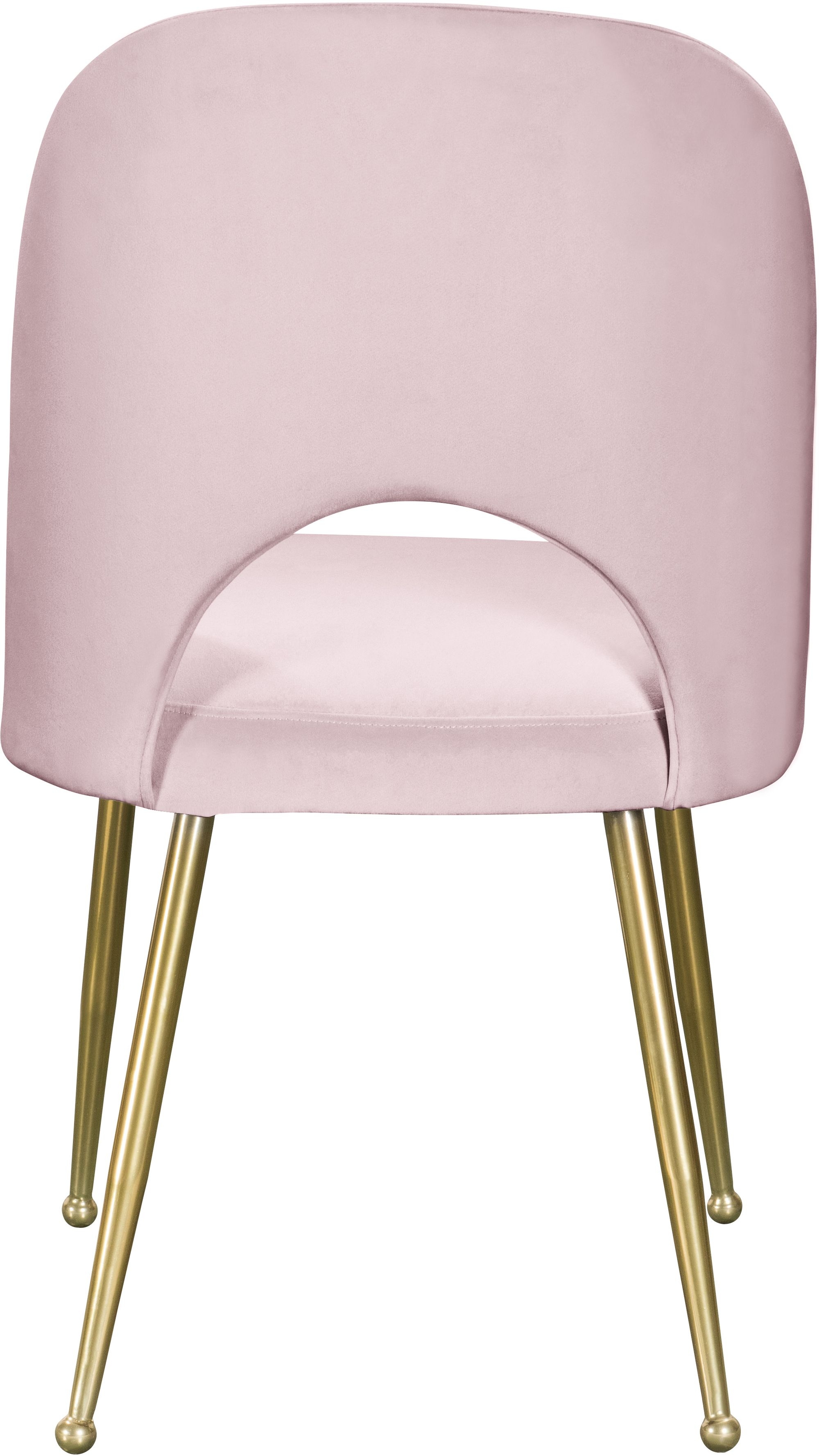 Logan Velvet Dining Chair with Brushed Gold Ball Leg Design