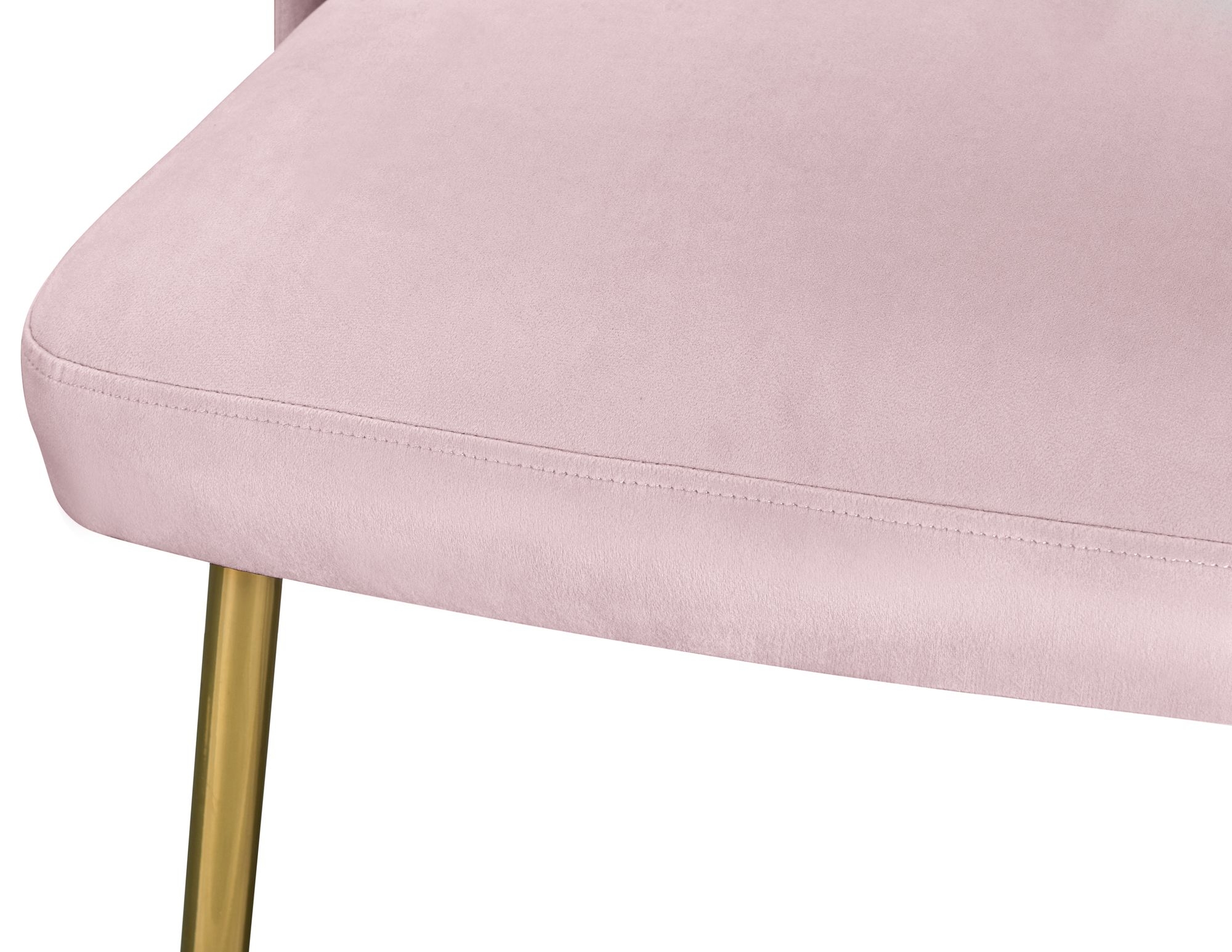 Logan Velvet Dining Chair with Brushed Gold Ball Leg Design