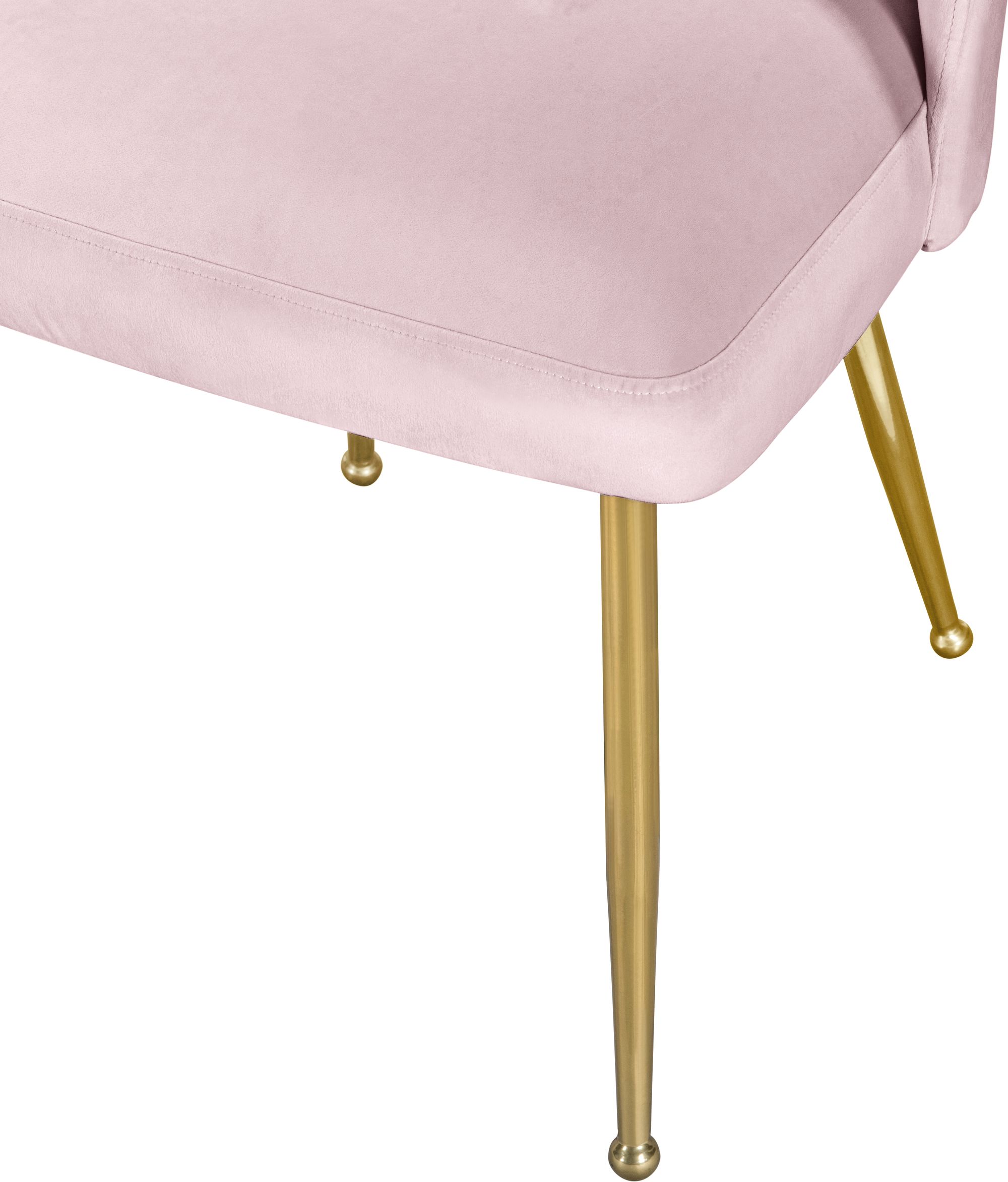 Logan Velvet Dining Chair with Brushed Gold Ball Leg Design