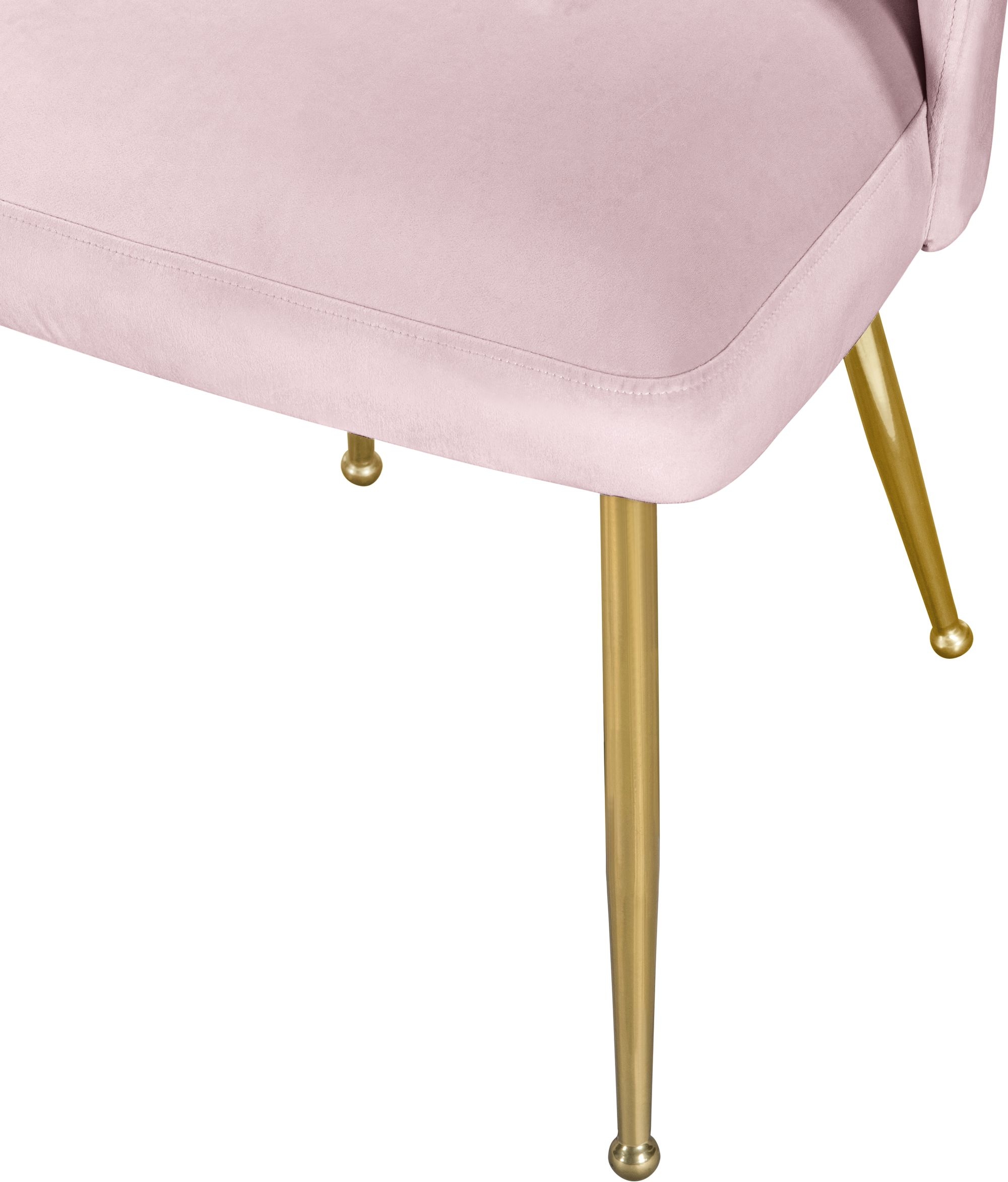 Logan Velvet Dining Chair with Brushed Gold Ball Leg Design