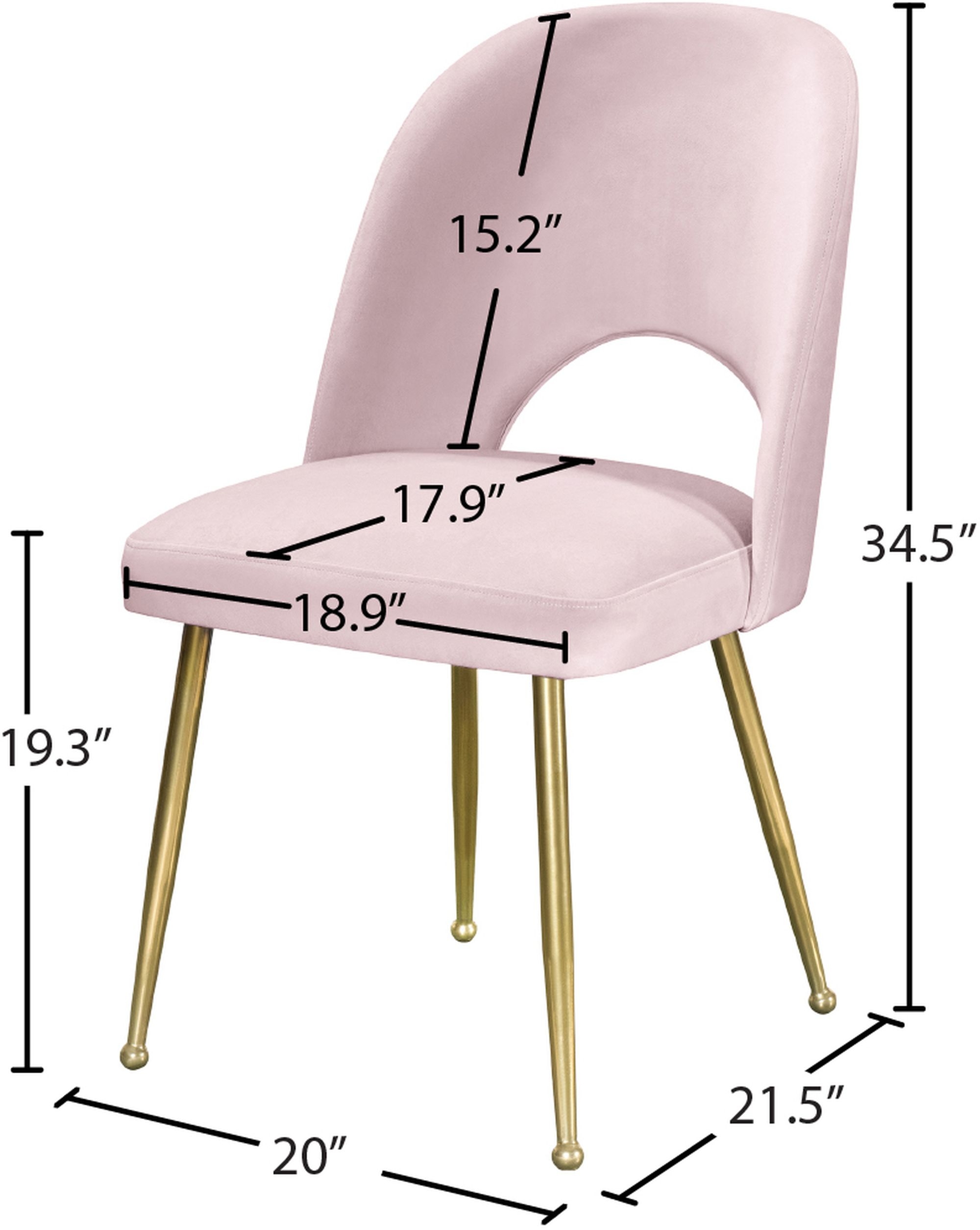 Logan Velvet Dining Chair with Brushed Gold Ball Leg Design