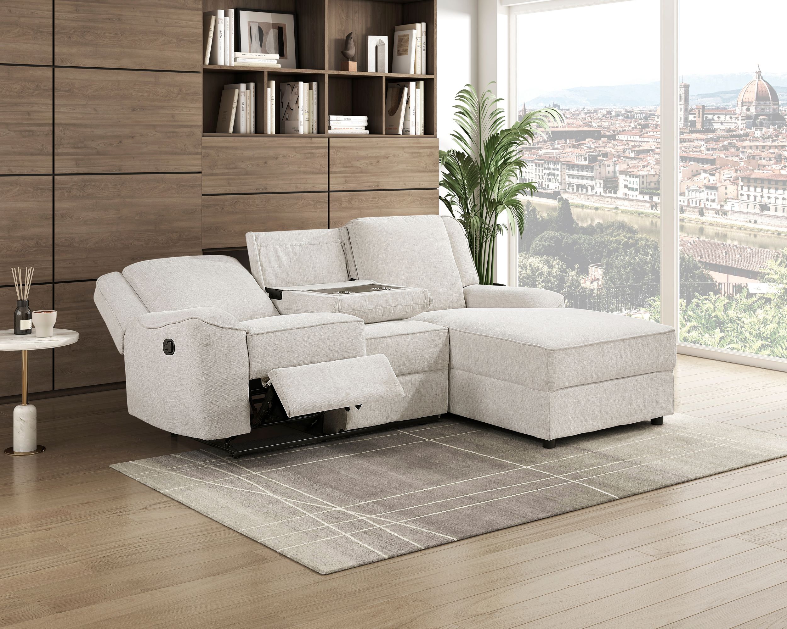 Monterey Chenille 2‑Piece Reclining Sectional with Right Chaise