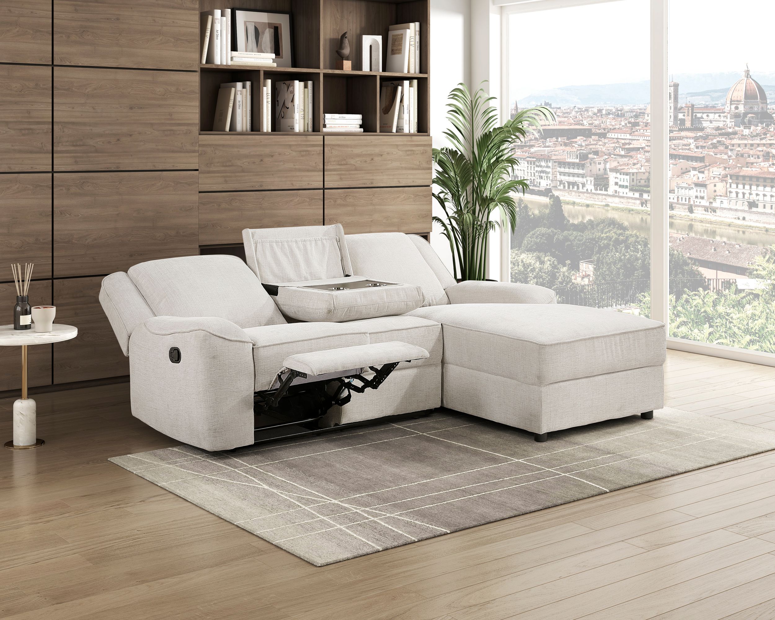 Monterey Chenille 2‑Piece Reclining Sectional with Right Chaise