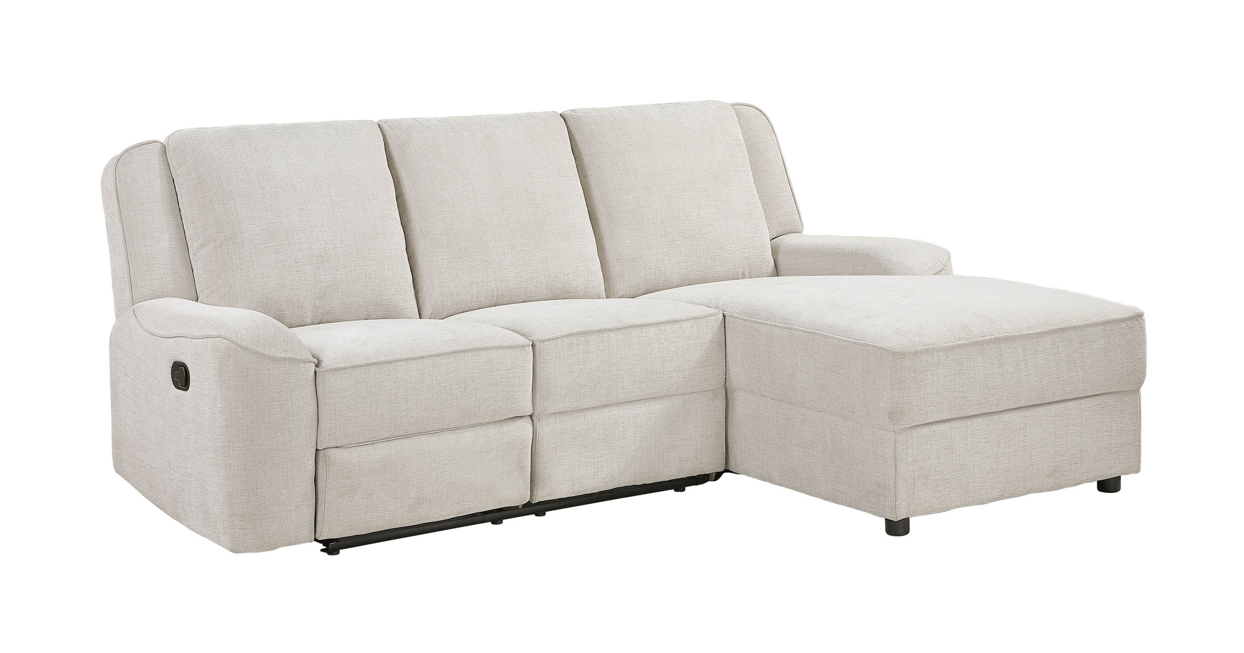 Monterey Chenille 2‑Piece Reclining Sectional with Right Chaise