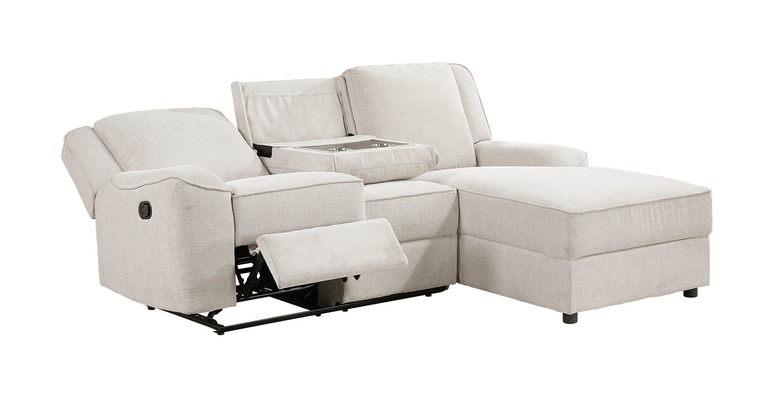 Monterey Chenille 2‑Piece Reclining Sectional with Right Chaise