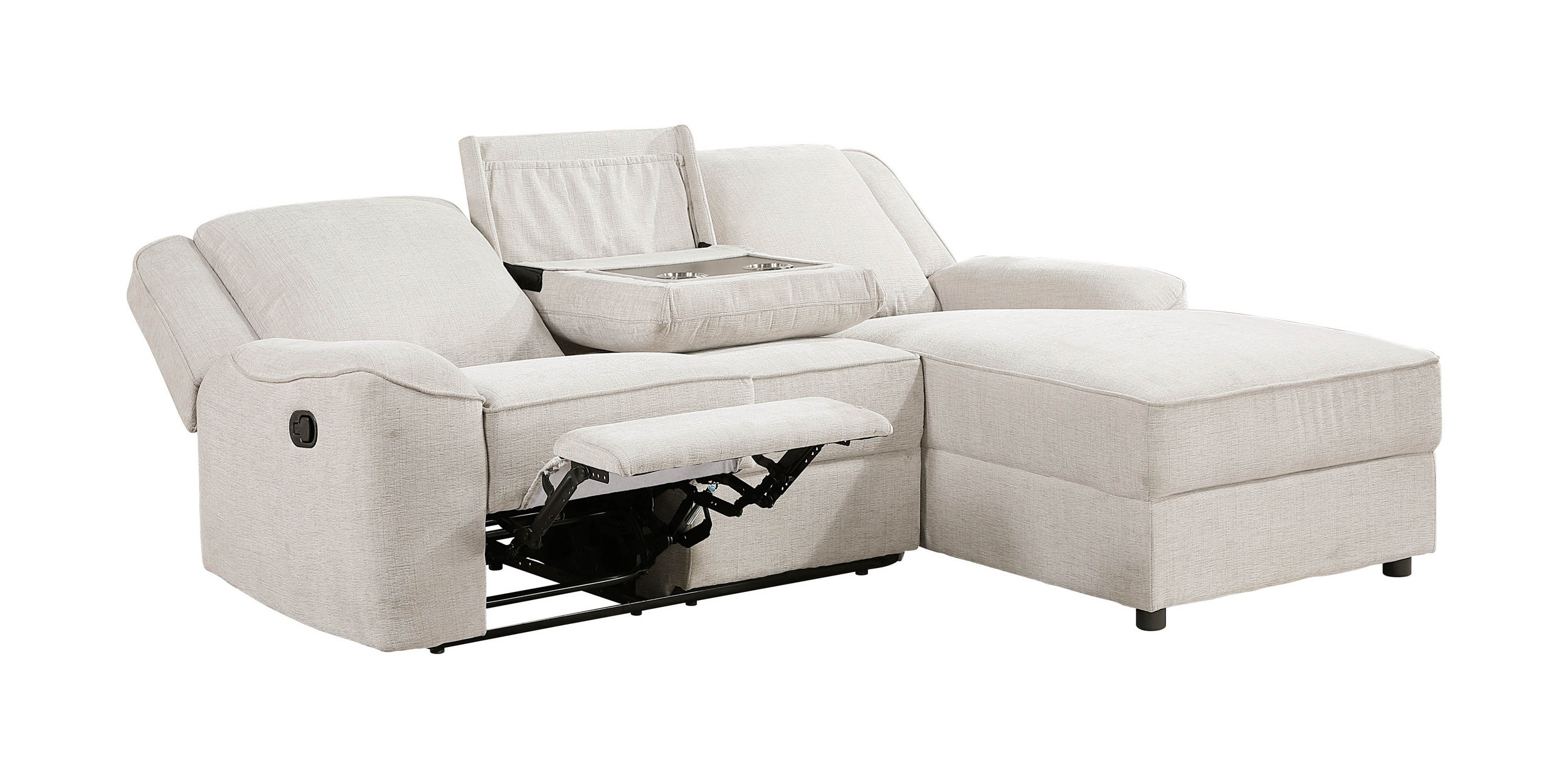 Monterey Chenille 2‑Piece Reclining Sectional with Right Chaise