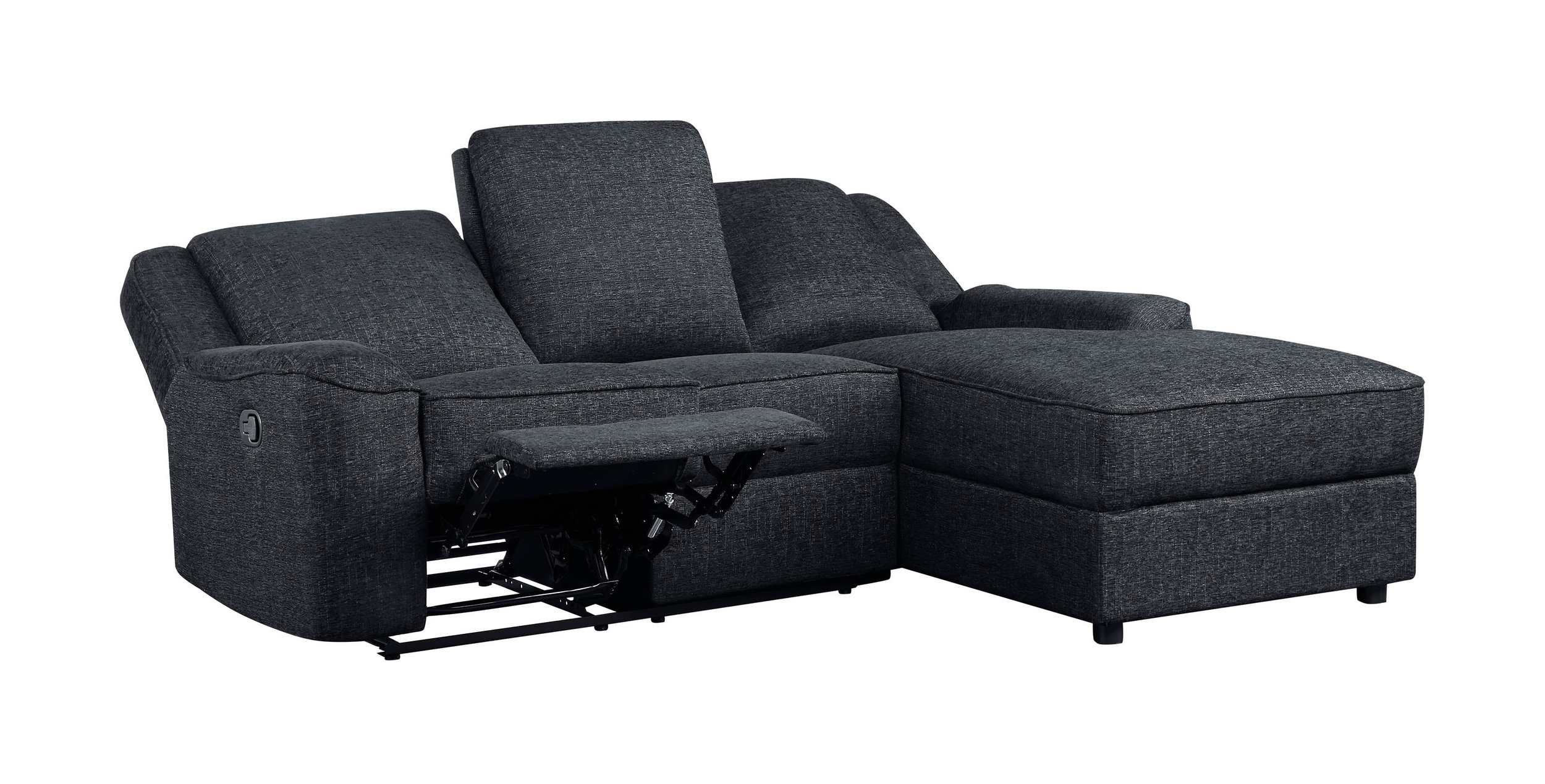 Monterey Chenille 2‑Piece Reclining Sectional with Right Chaise