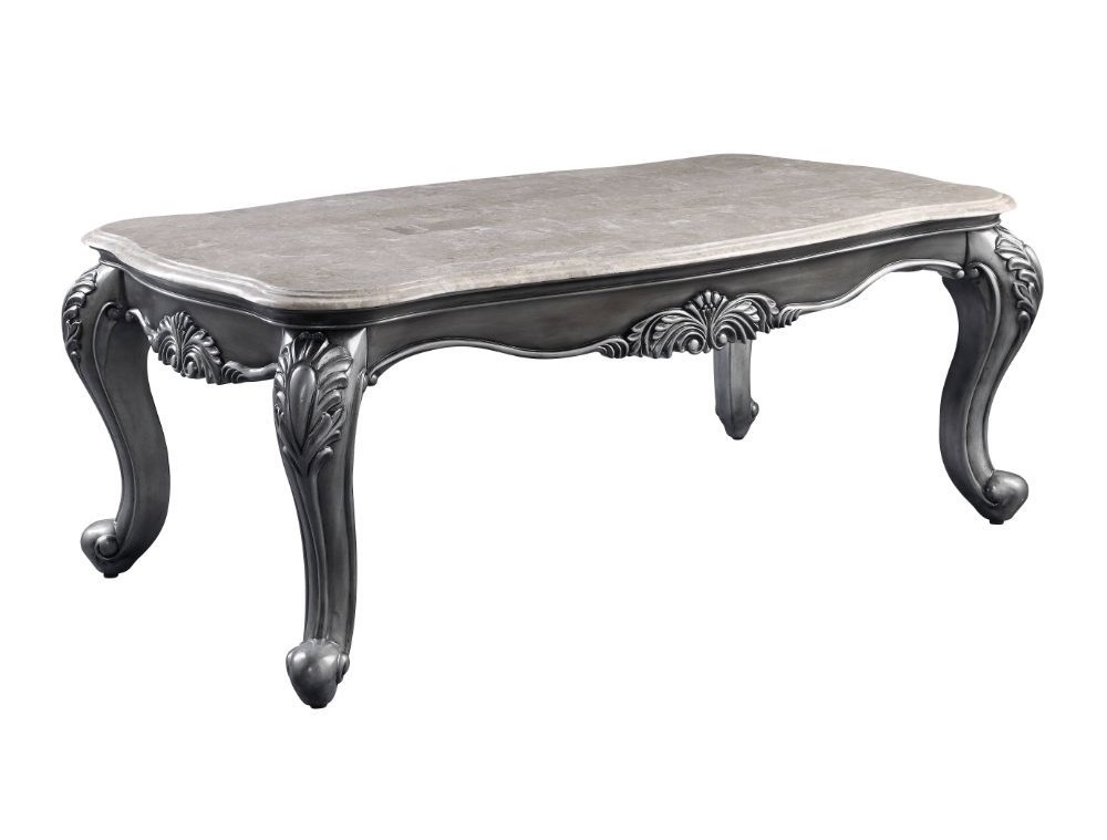 Ariadne Marble/Wood Coffee Table Set