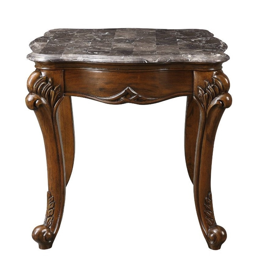 Miyeon Marble/Wood End Table