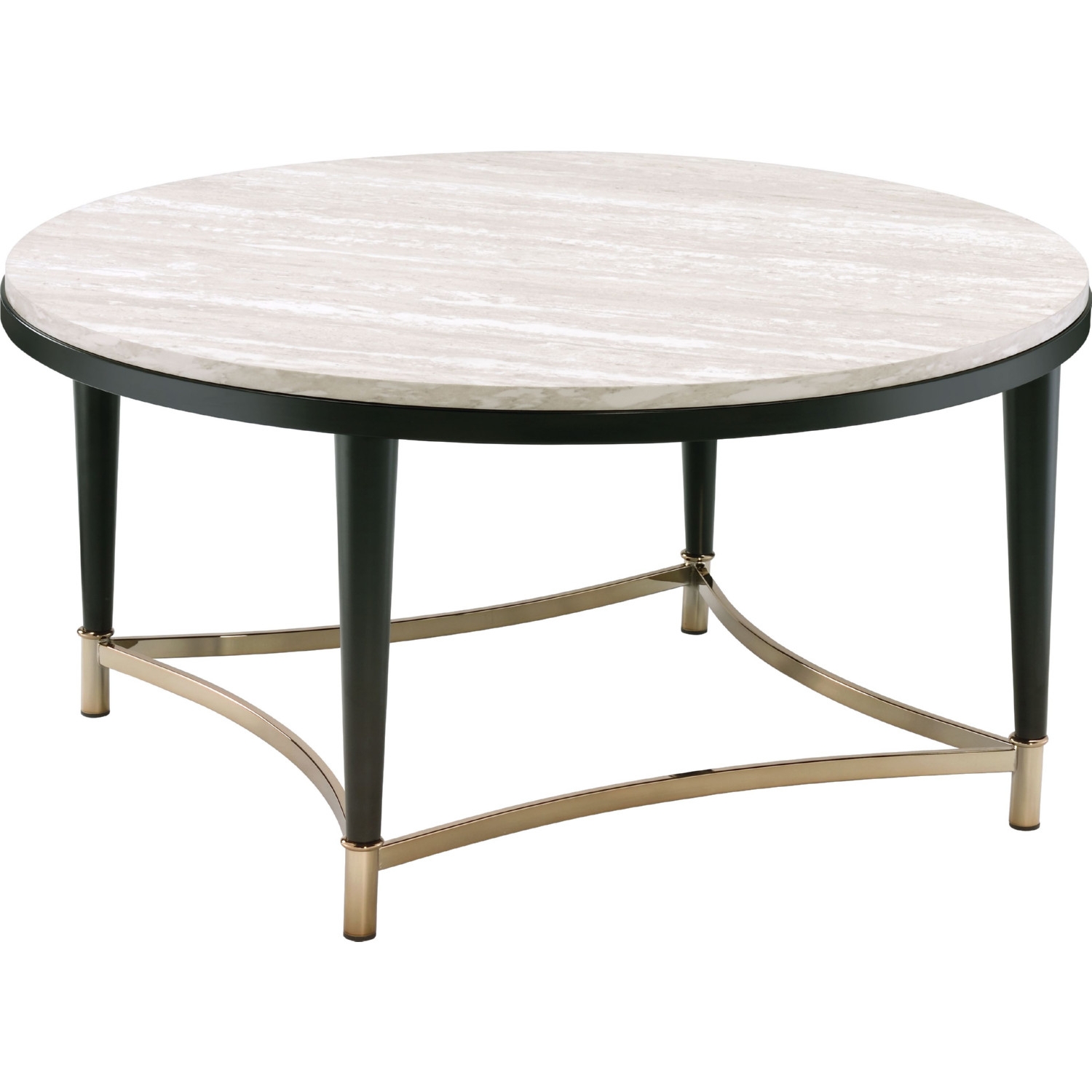 Ayser Wood/Metal Round Coffee Table Set