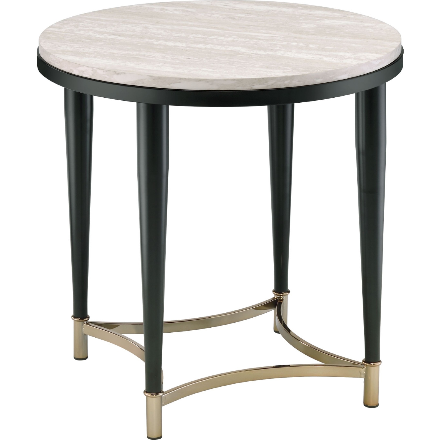 Ayser Wood/Metal Round Coffee Table Set
