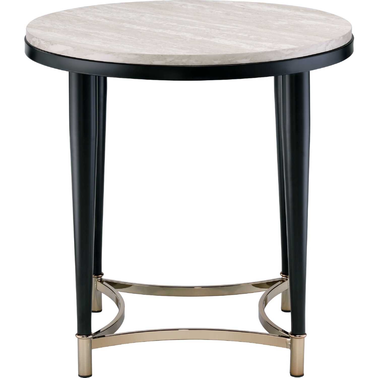 Ayser Wood/Metal Round Coffee Table Set