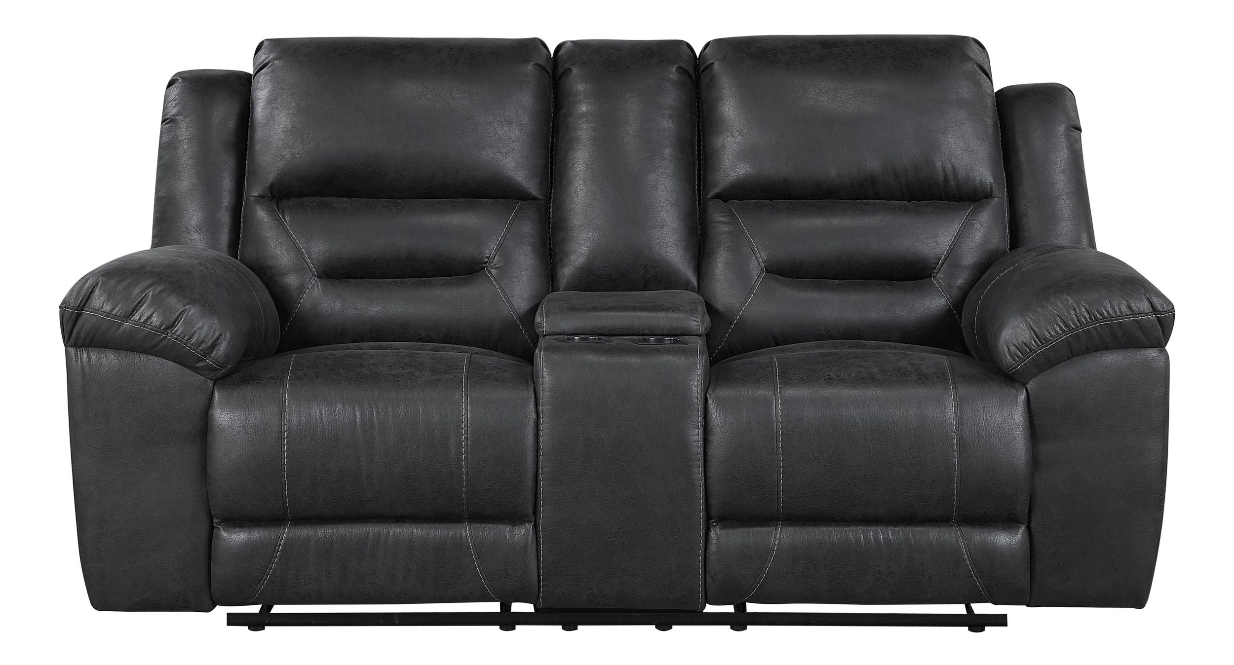 Hazen Microfiber Double Reclining Living Room Set