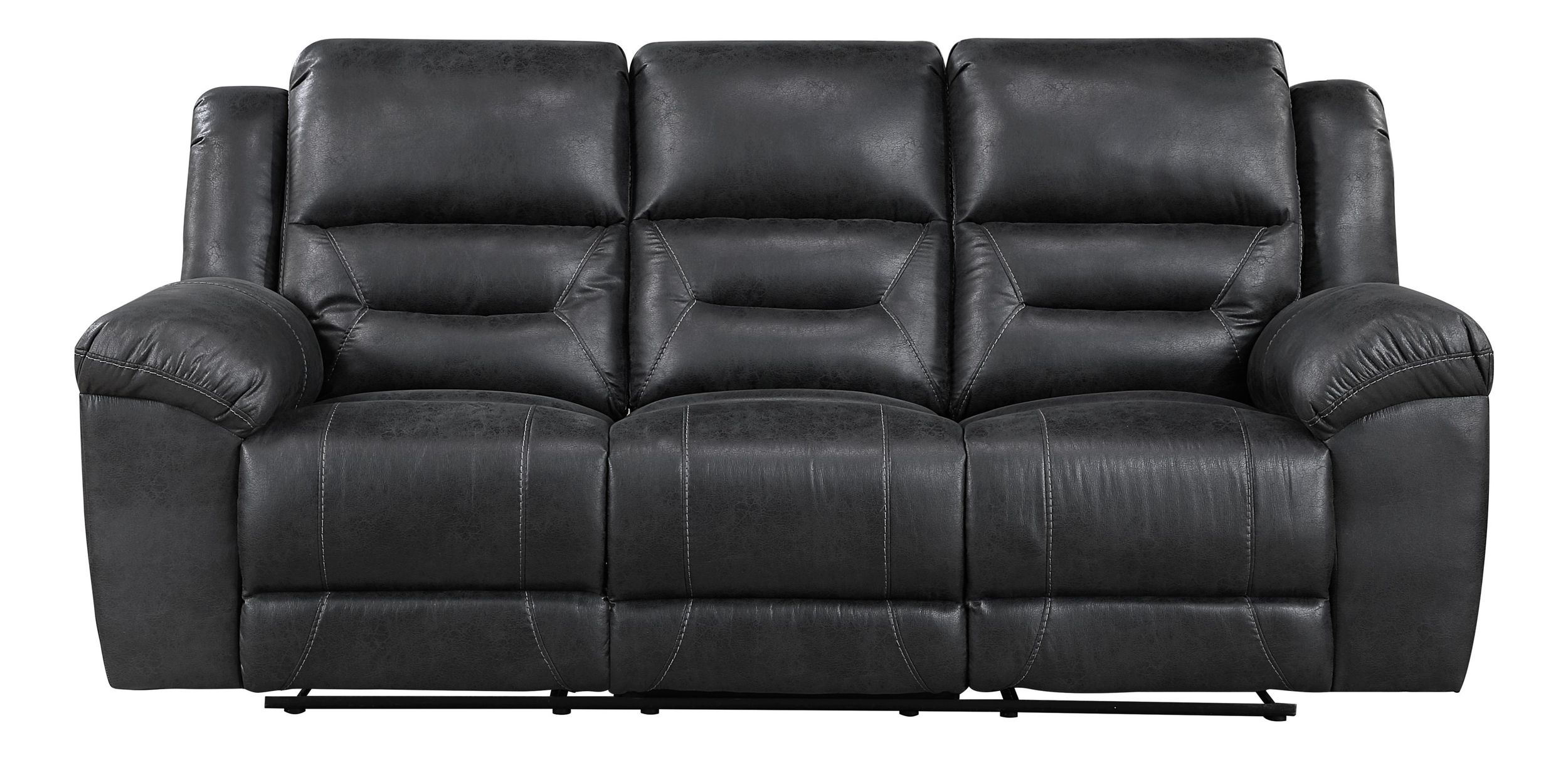 Hazen Microfiber Double Reclining Living Room Set