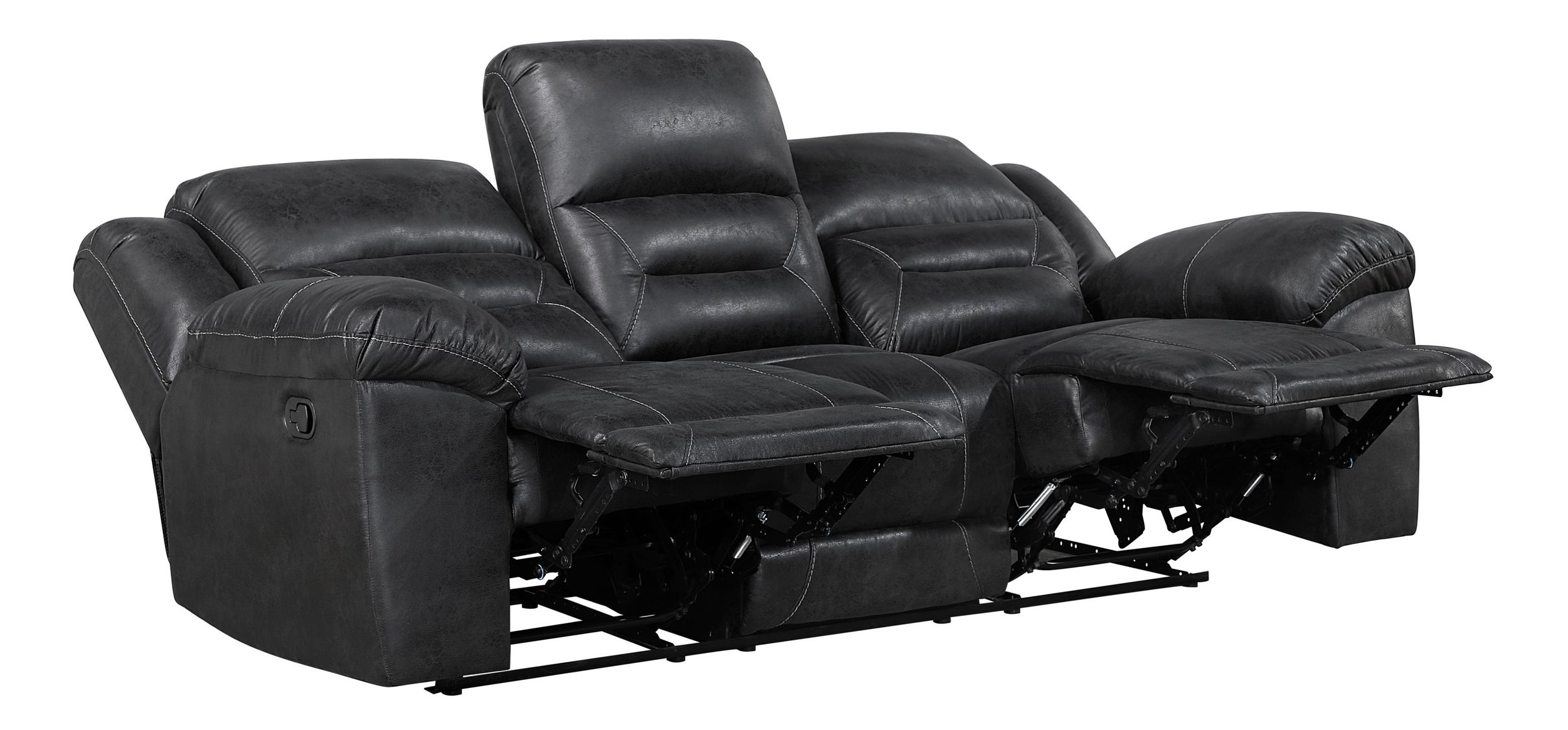 Hazen Microfiber Double Reclining Living Room Set
