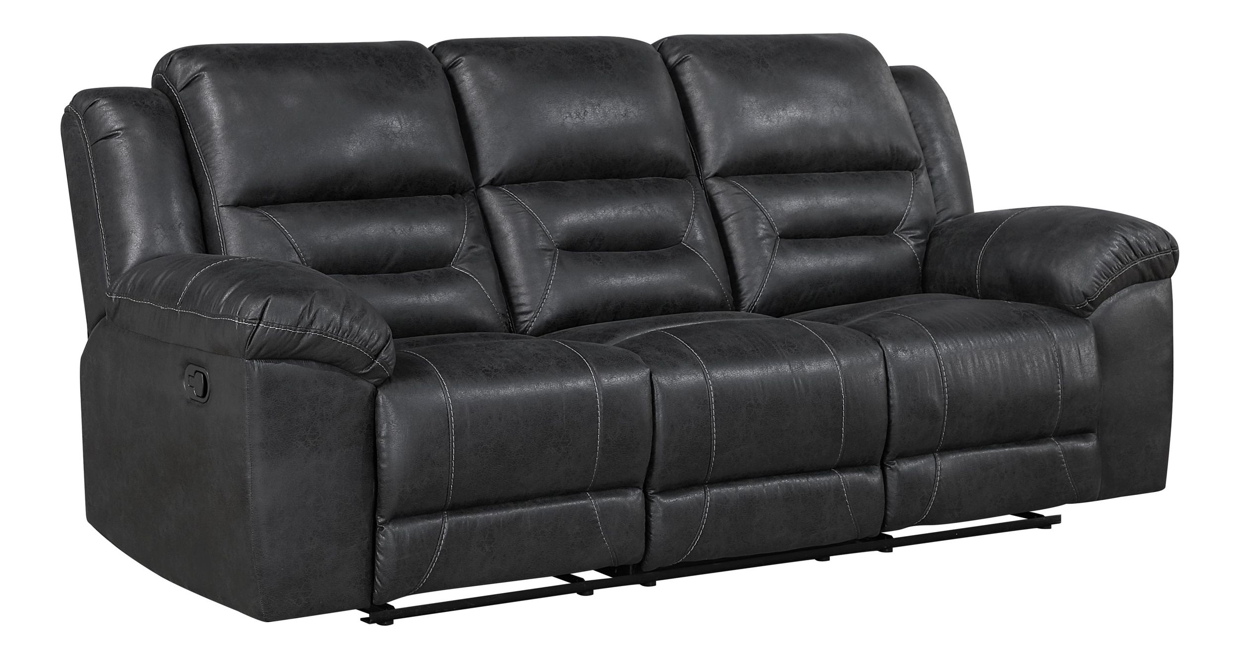 Hazen Microfiber Double Reclining Living Room Set