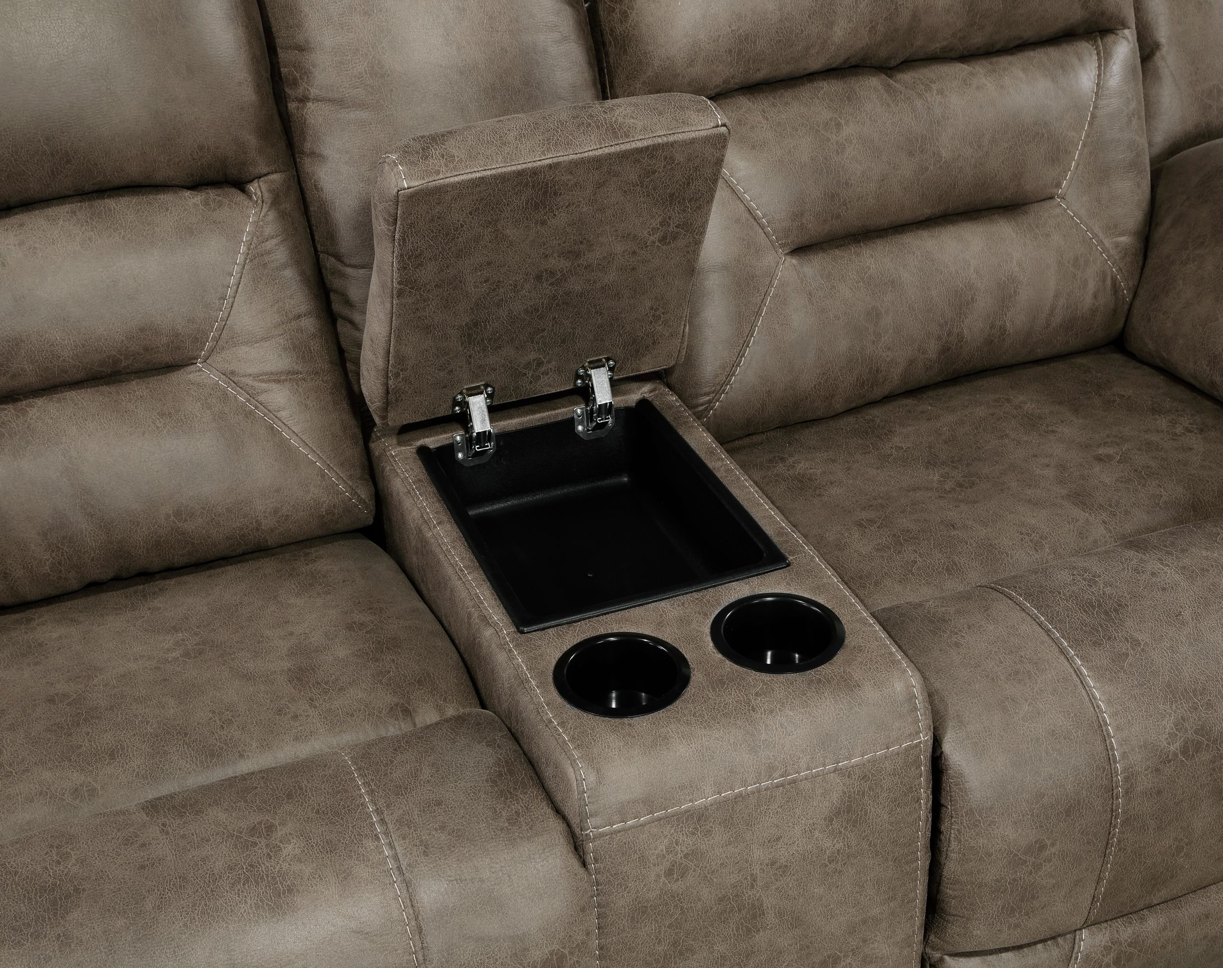 Hazen Microfiber Double Reclining Living Room Set