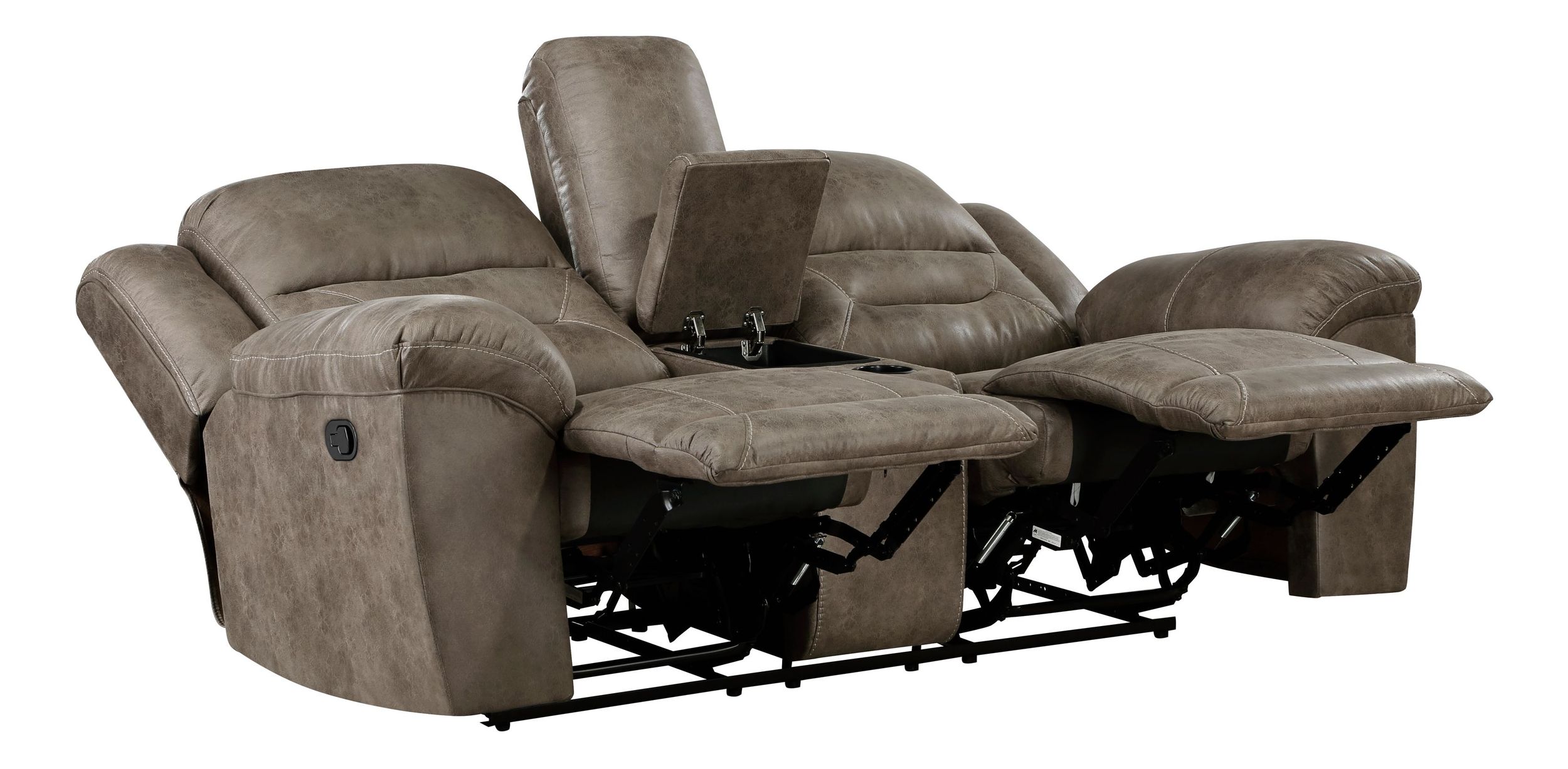 Hazen Microfiber Double Reclining Living Room Set