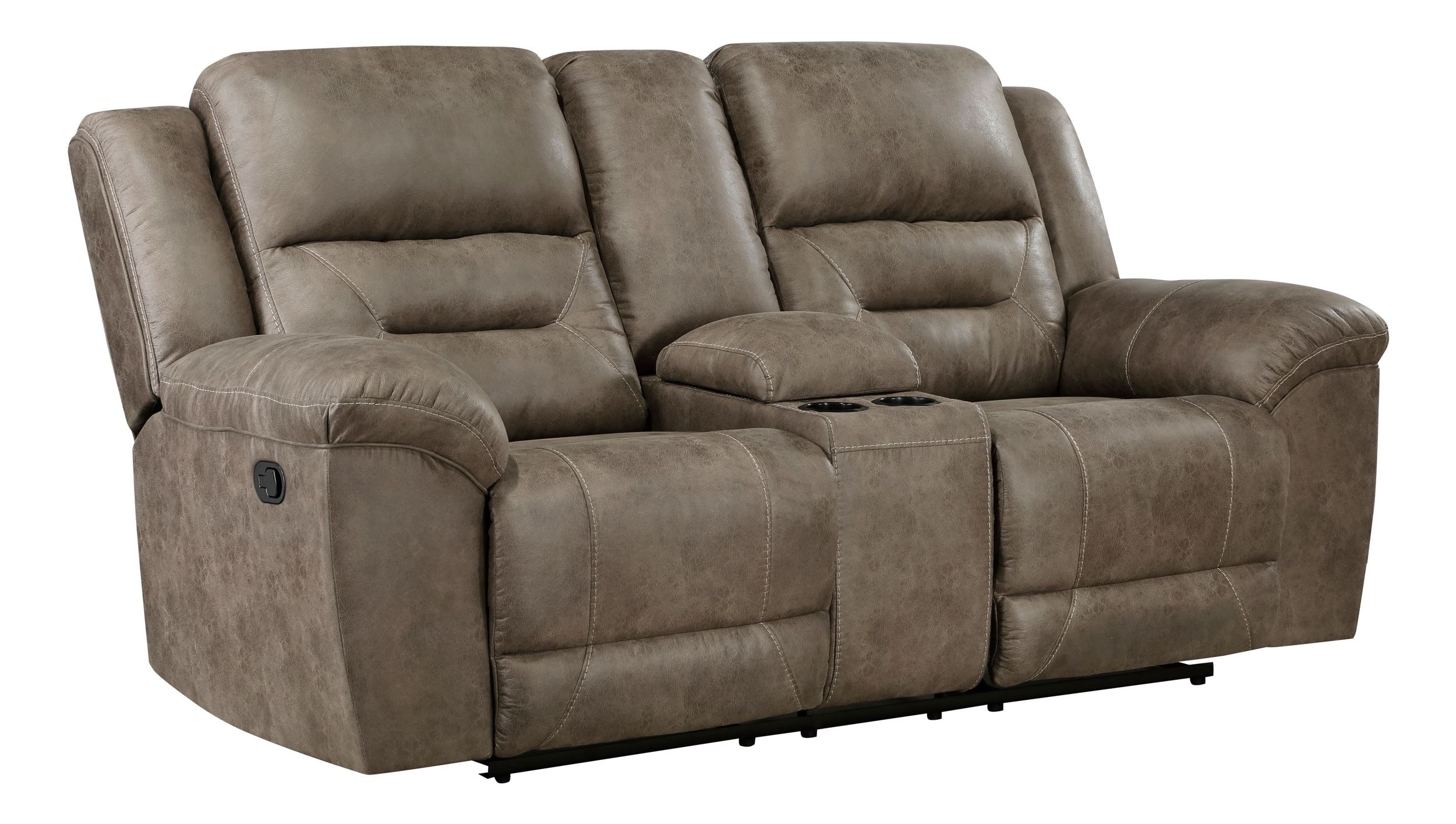 Hazen Microfiber Double Reclining Living Room Set