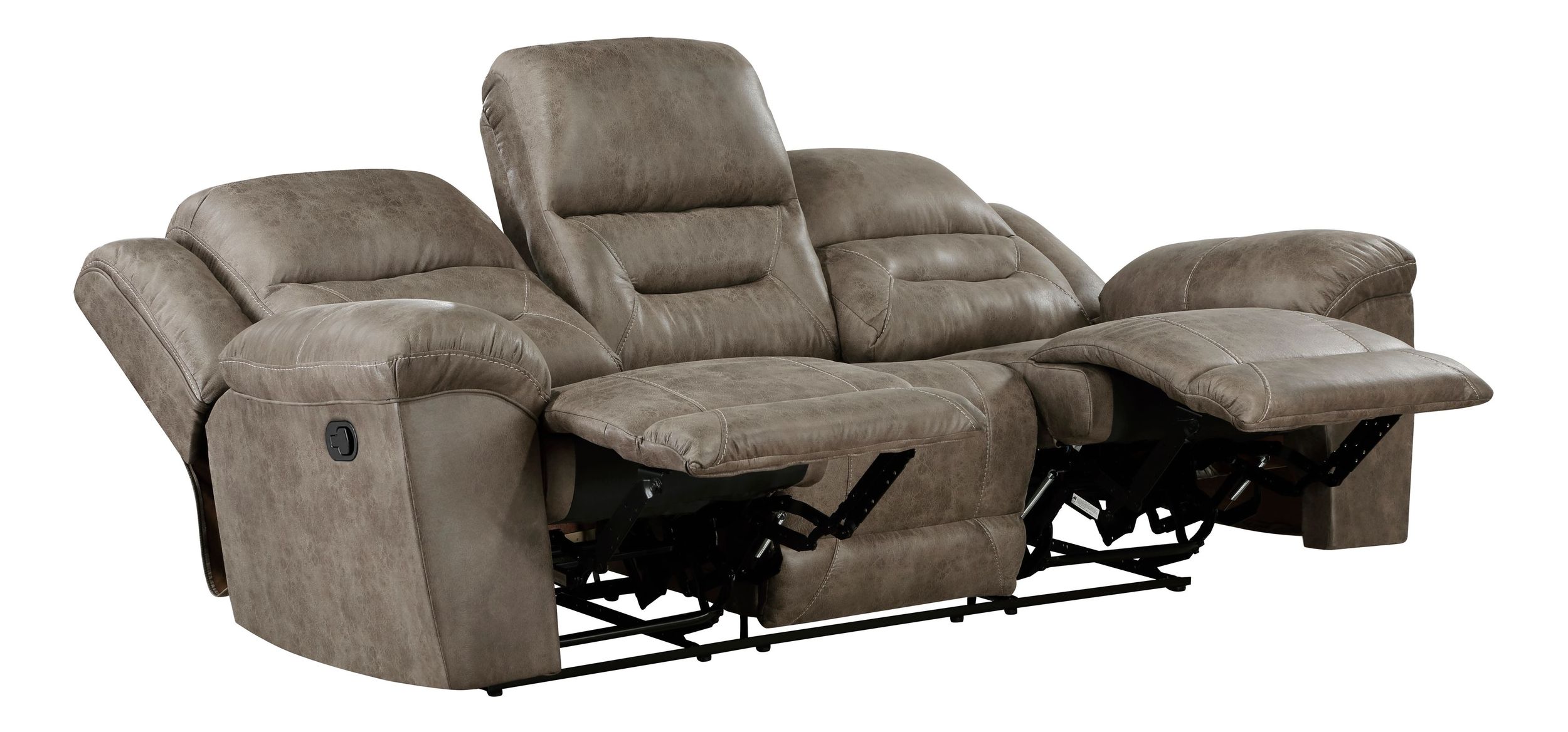 Hazen Microfiber Double Reclining Living Room Set