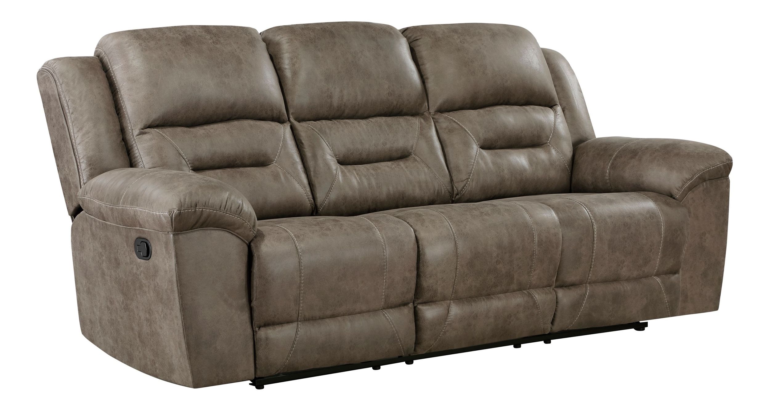 Hazen Microfiber Double Reclining Living Room Set