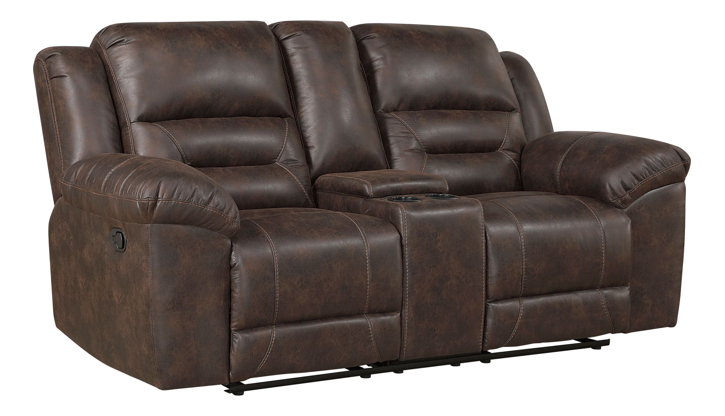 Hazen Microfiber Double Reclining Living Room Set