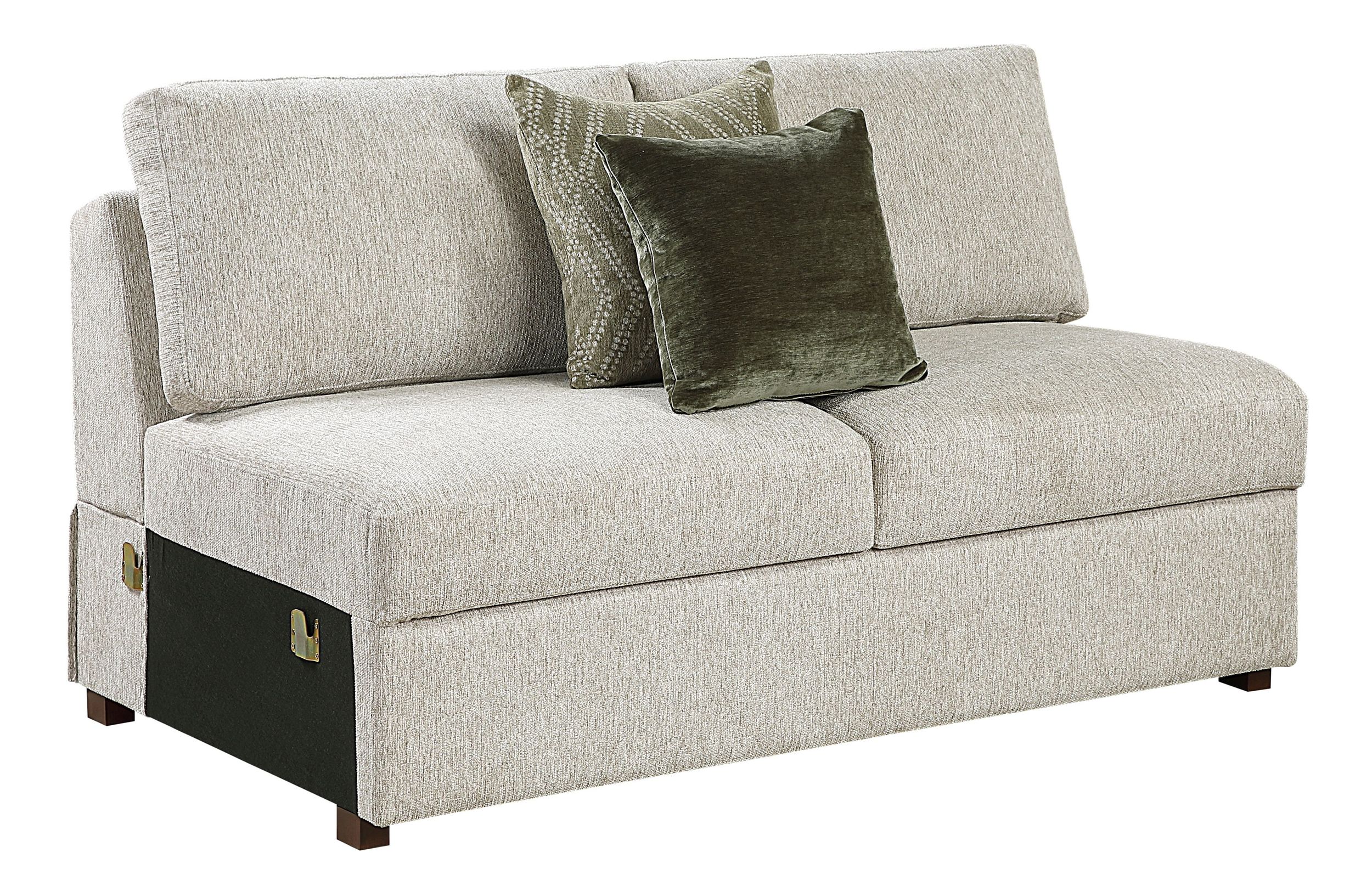 Isla Microfiber Modular Loveseat with Pull-out Bed