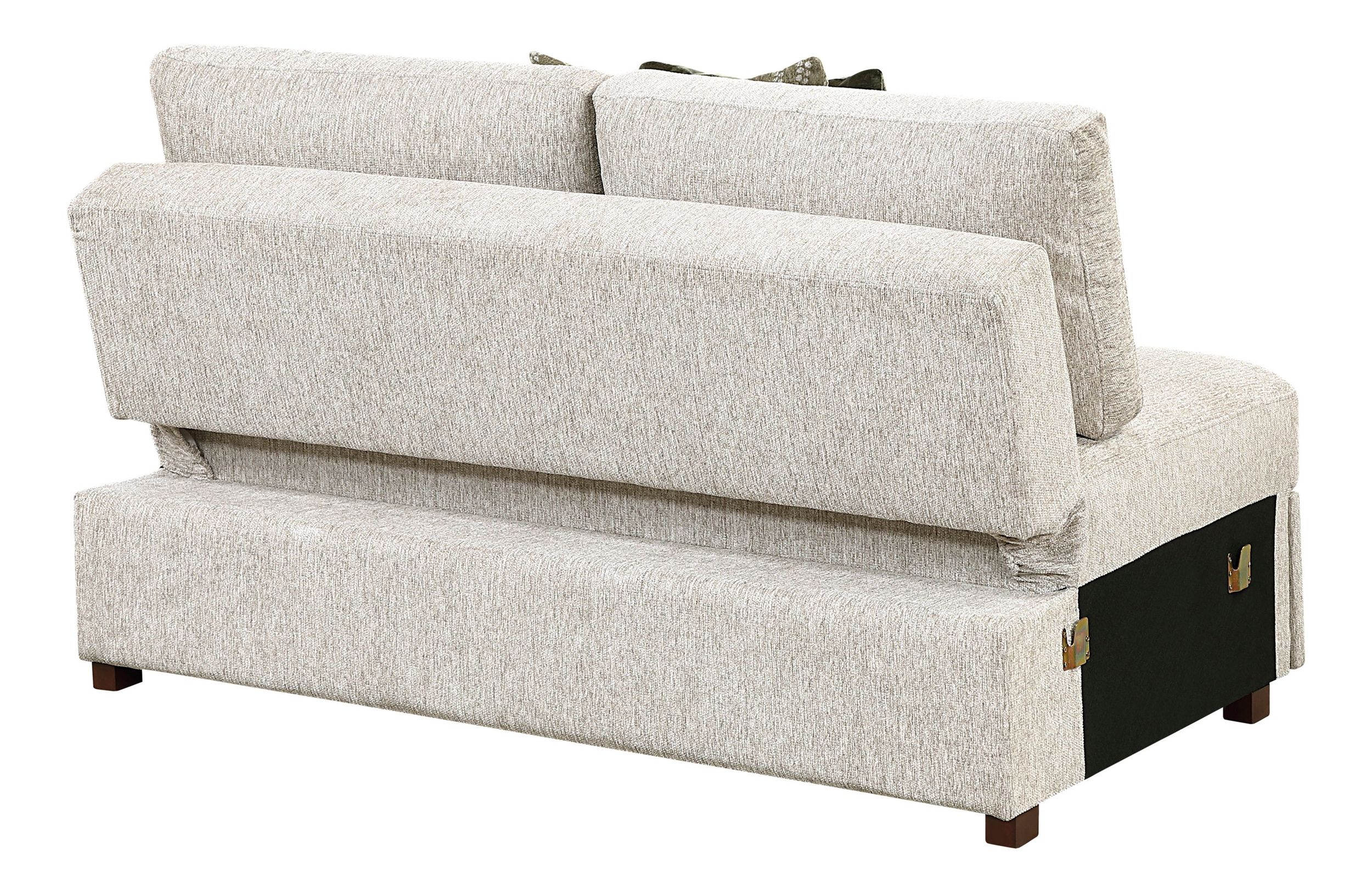 Isla U-Shaped Microfiber 4-Piece Modular Sectional with Reversible Chaise & Pull-out Bed