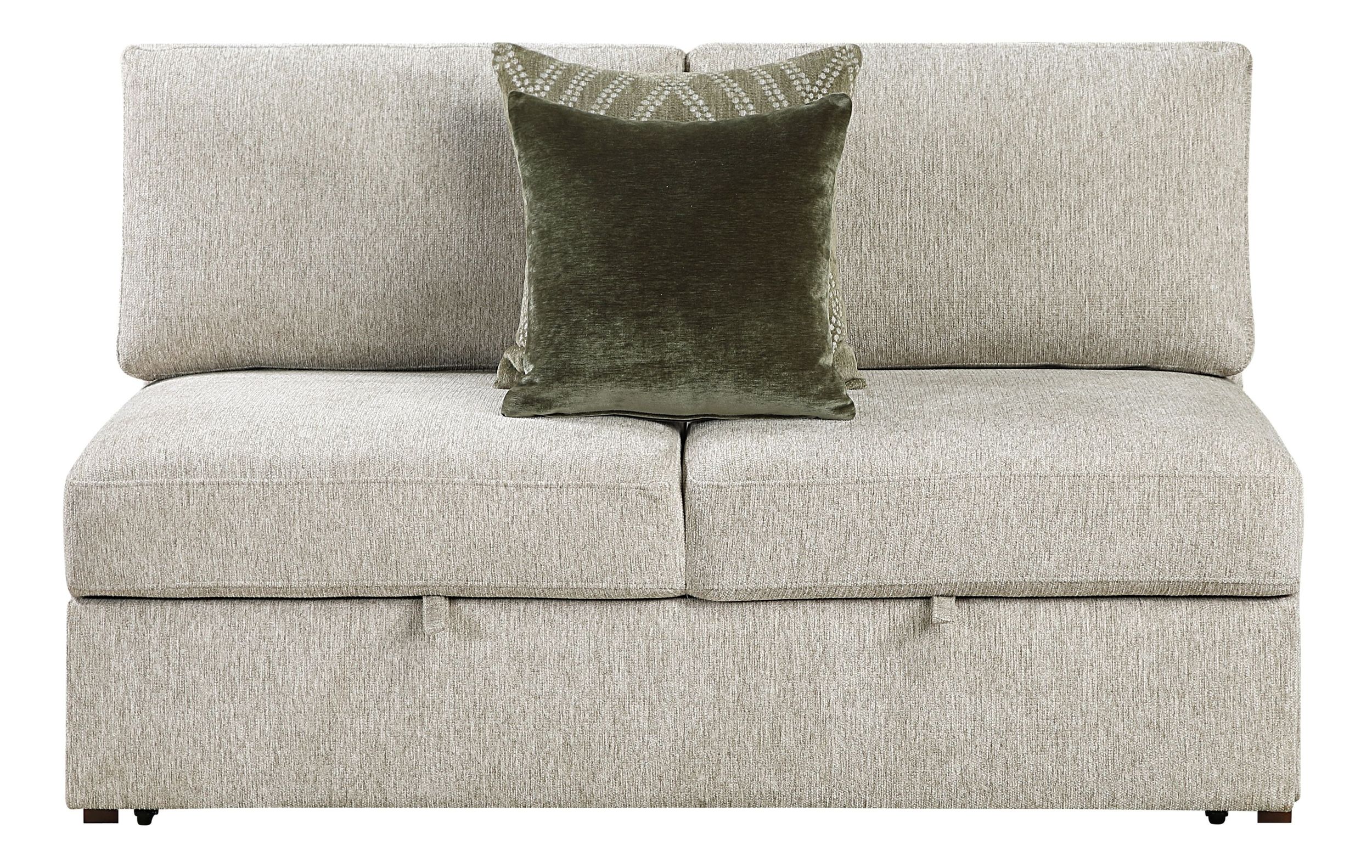 Isla U-Shaped Microfiber 4-Piece Modular Sectional with Reversible Chaise & Pull-out Bed