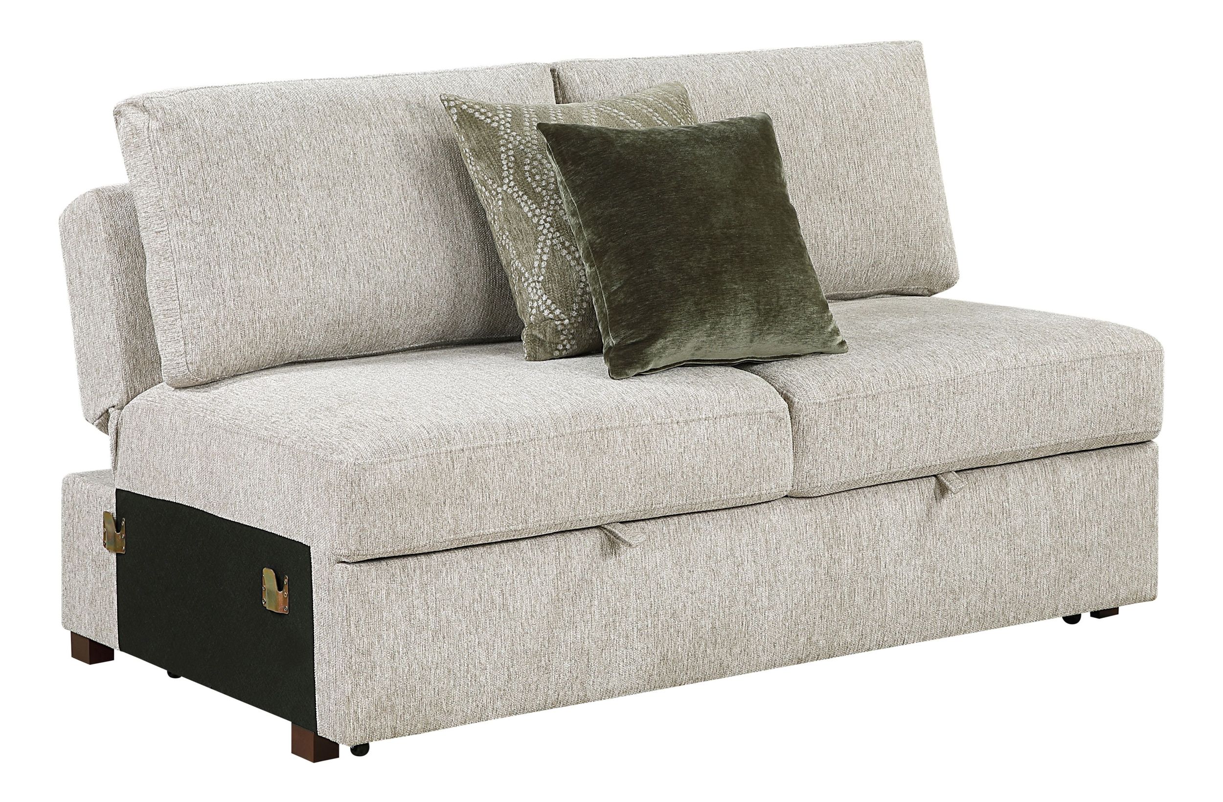 Isla U-Shaped Microfiber 3-Piece Double Chaise Modular Sectional
