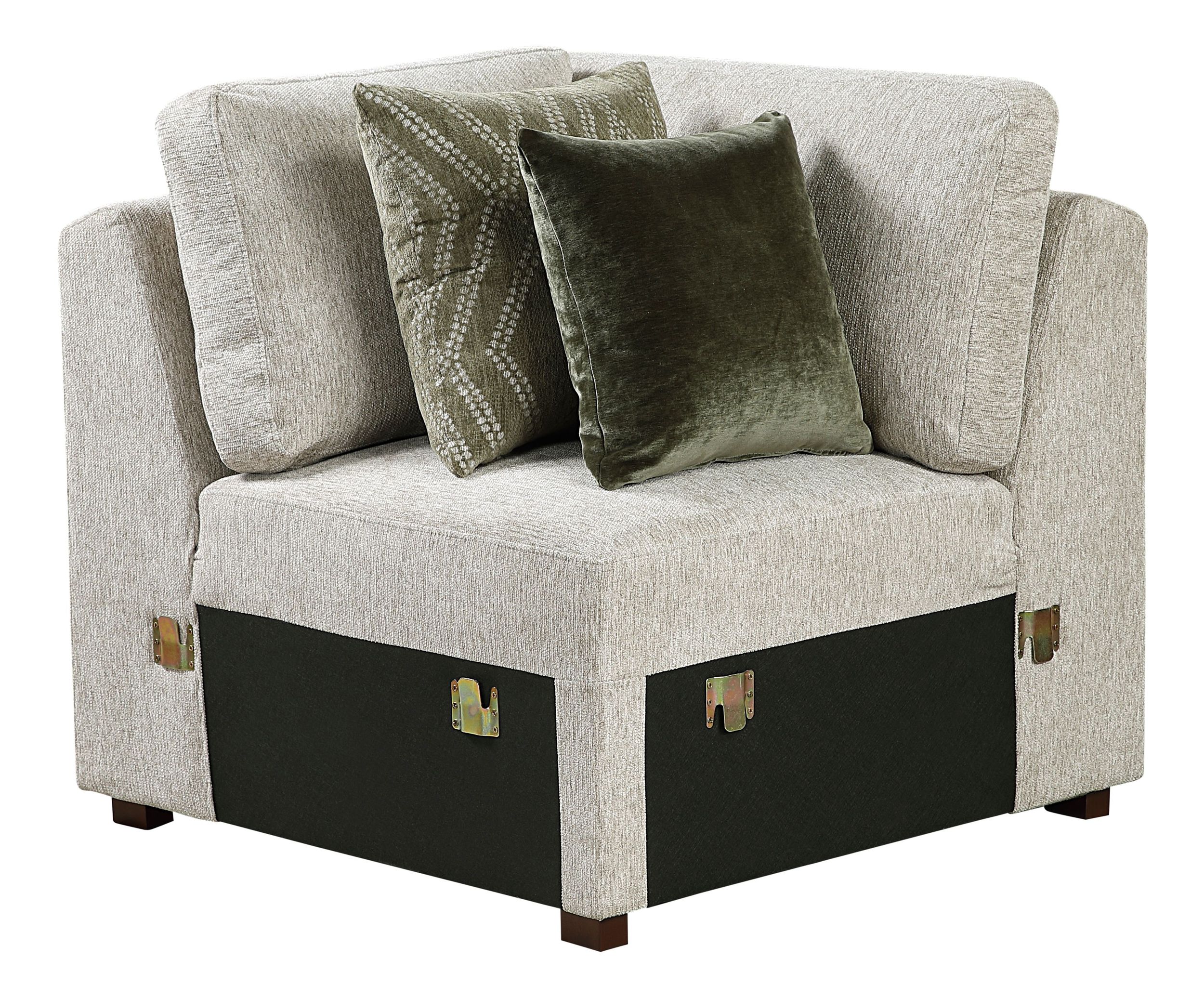 Isla U-Shaped Microfiber 3-Piece Double Chaise Modular Sectional