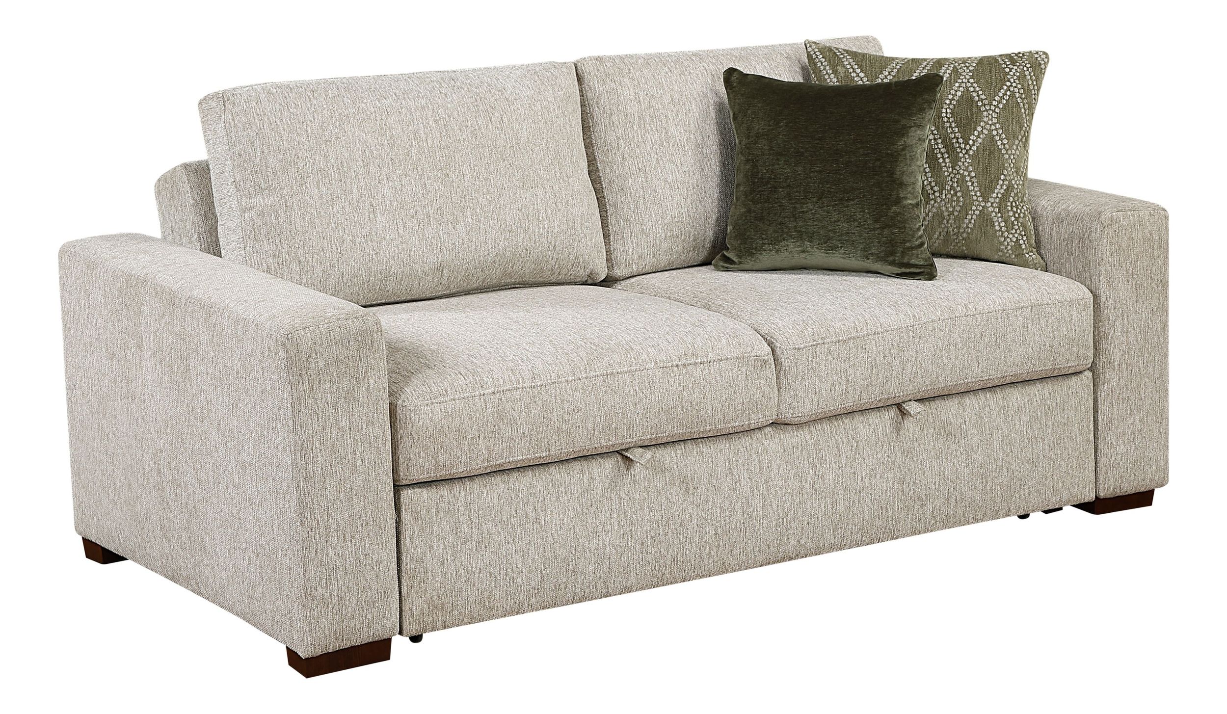 Isla Microfiber Modular Loveseat with Pull-out Bed