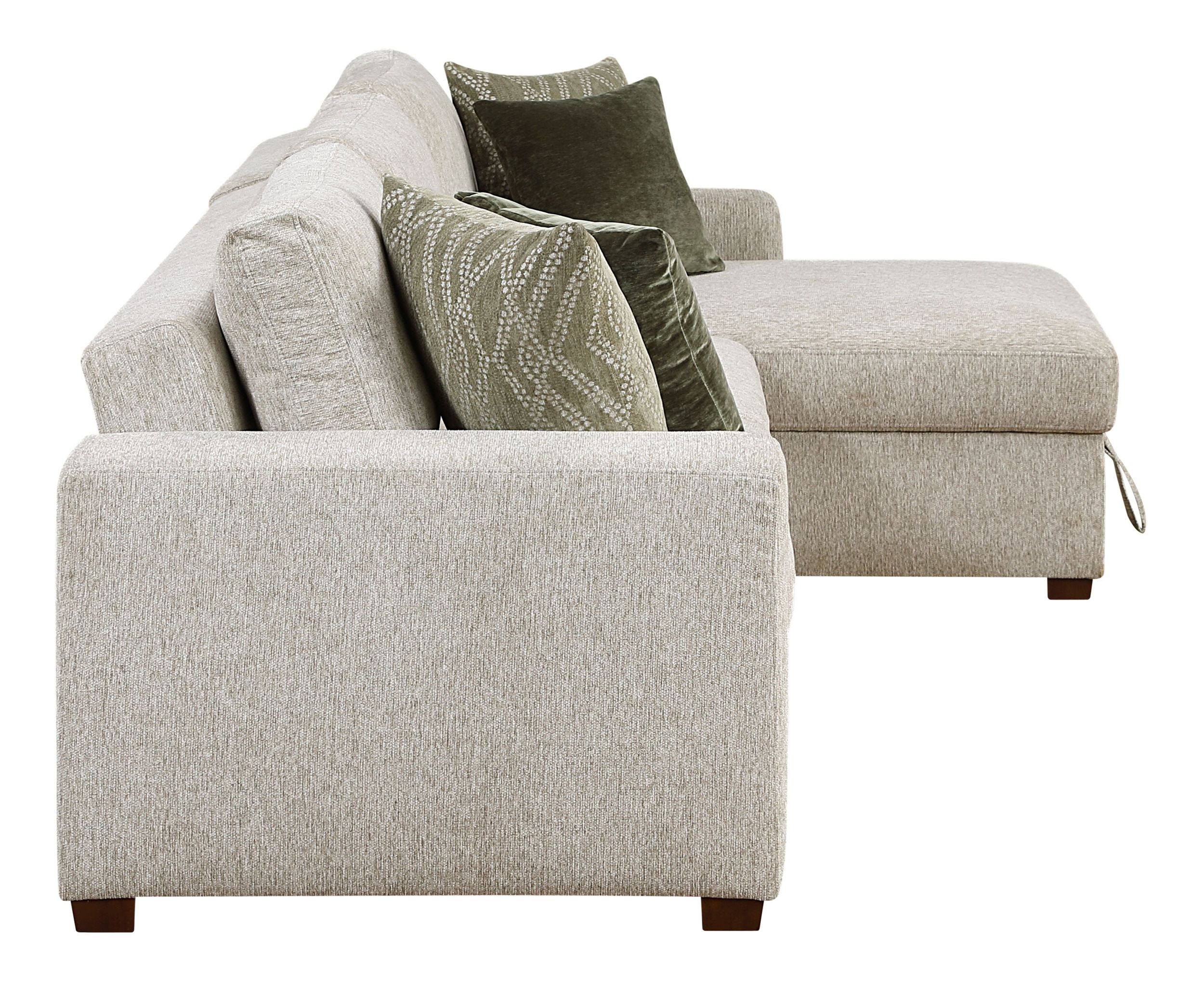 Isla Microfiber 2-Piece Modular Sectional Sofa with Reversible Chaise