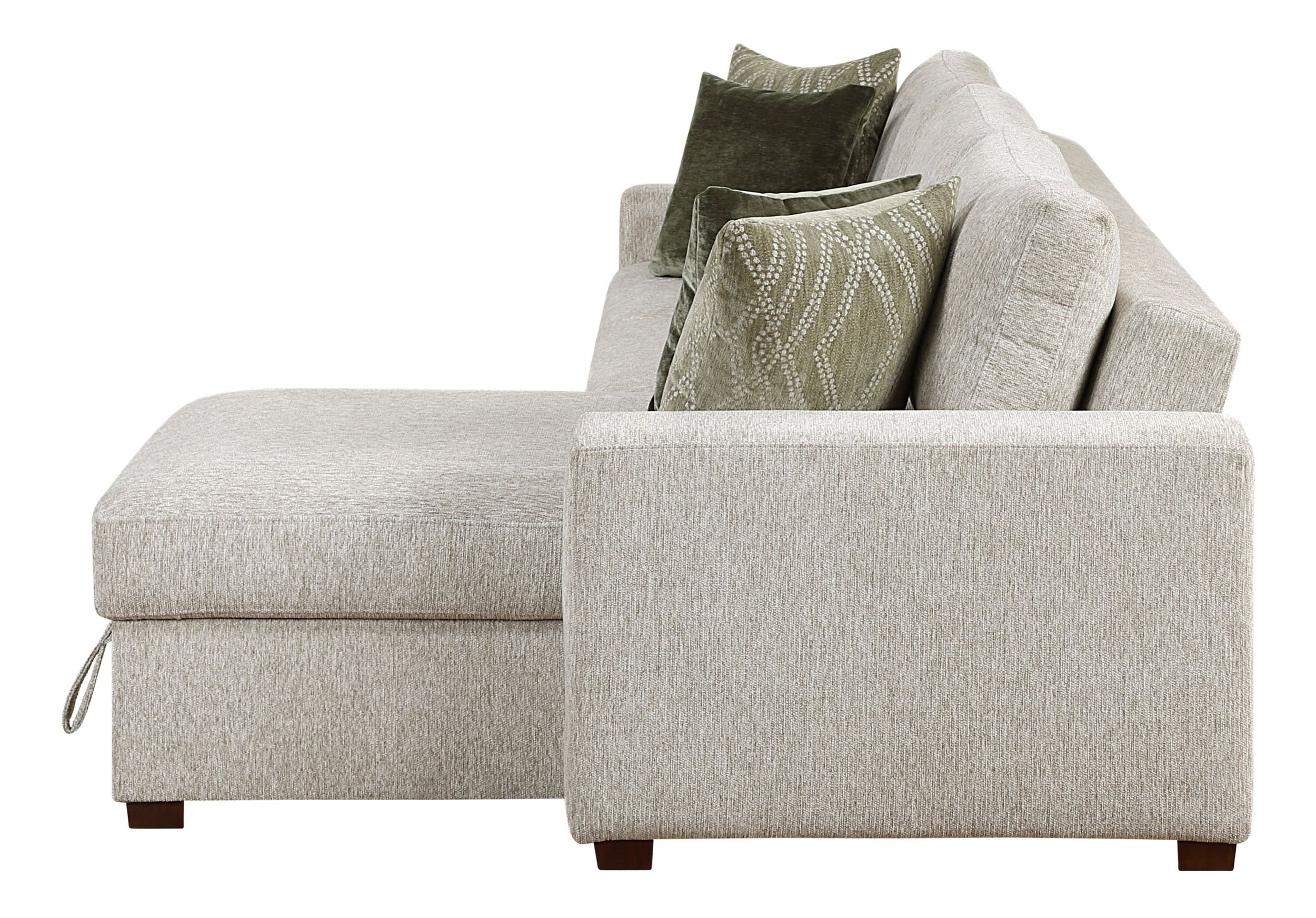 Isla Microfiber 2-Piece Modular Sectional Sofa with Reversible Chaise