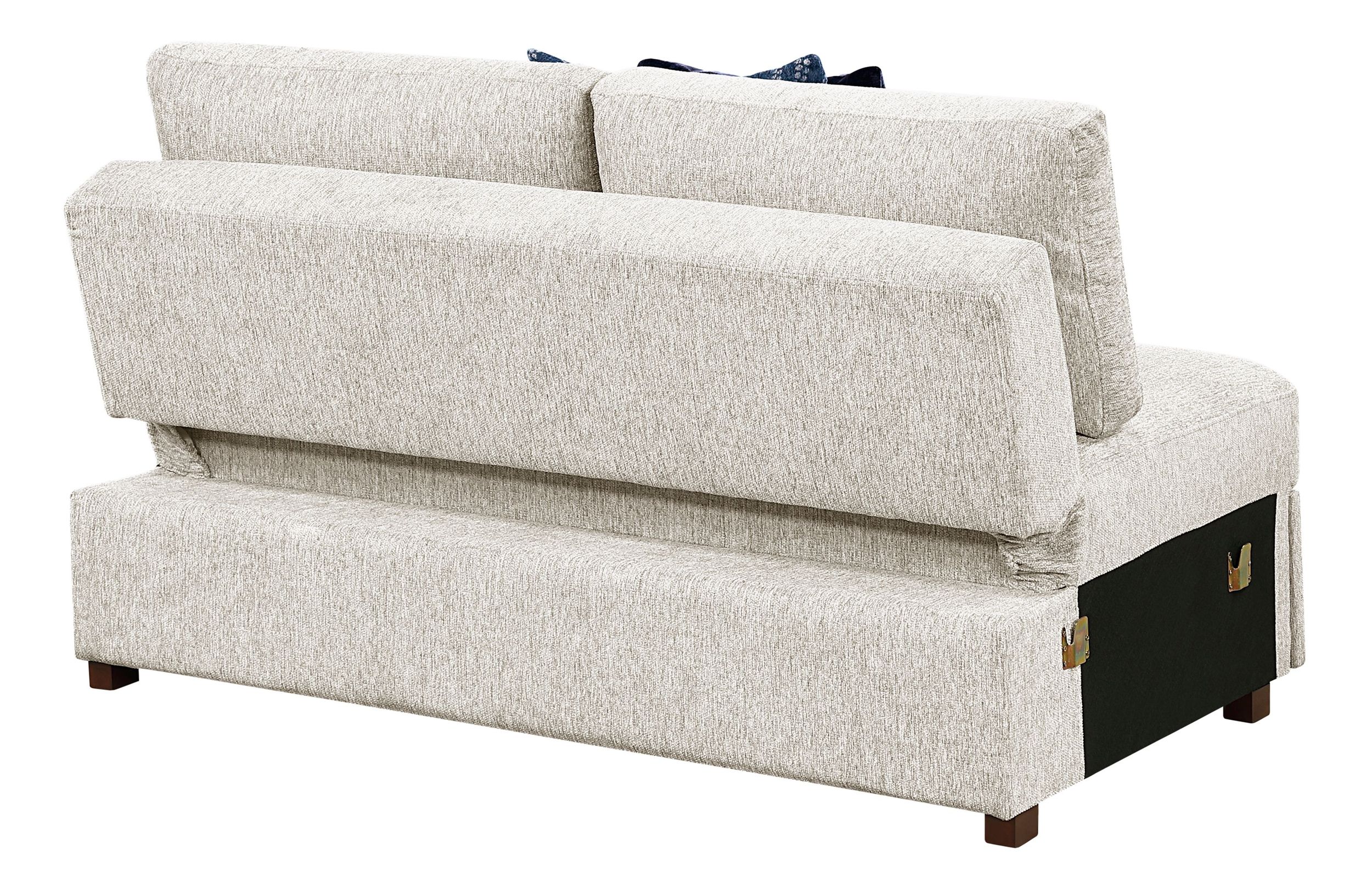 Isla Microfiber Modular Loveseat with Pull-out Bed