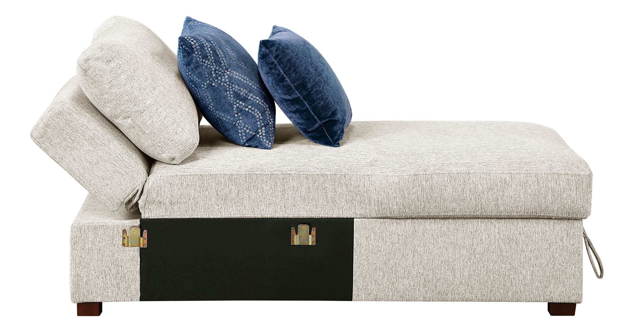 Isla Microfiber 2-Piece Modular Sectional Sofa with Reversible Chaise & Pull-out Bed