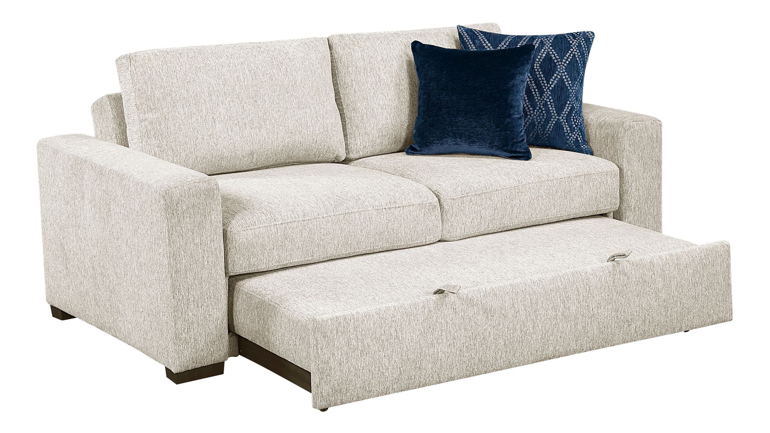 Isla Microfiber Modular Loveseat with Pull-out Bed