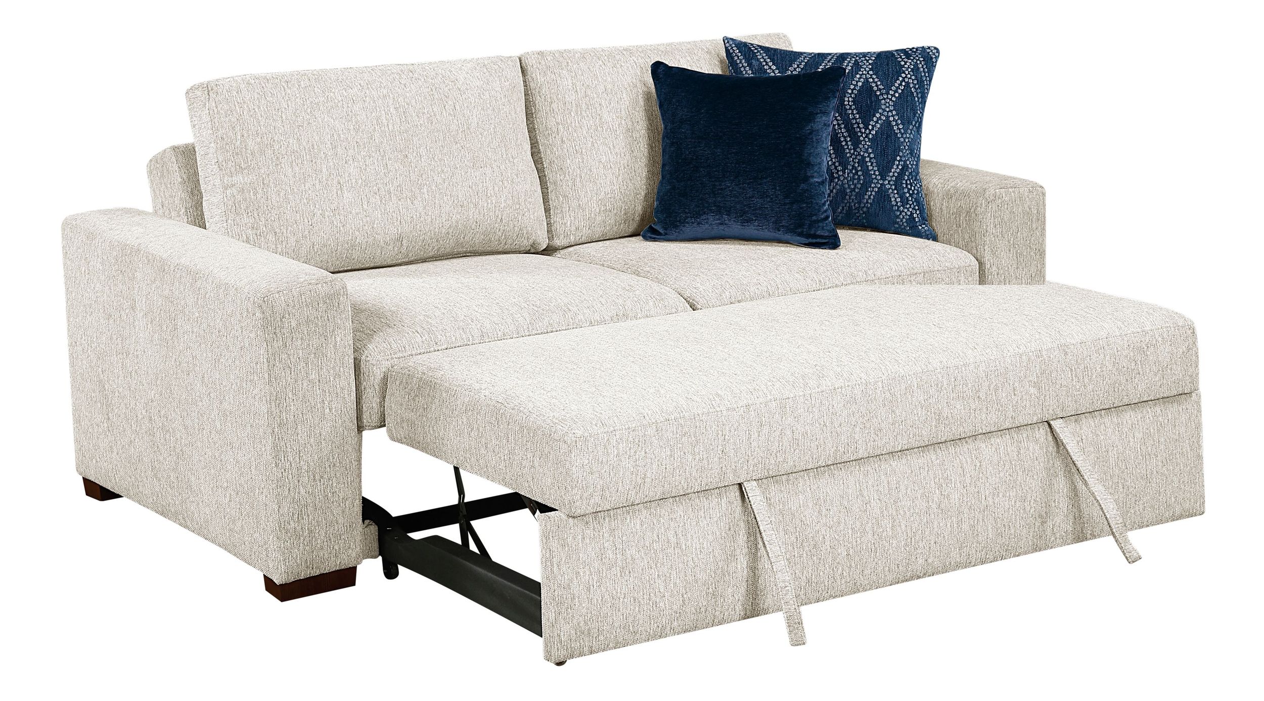 Isla Microfiber Modular Loveseat with Pull-out Bed