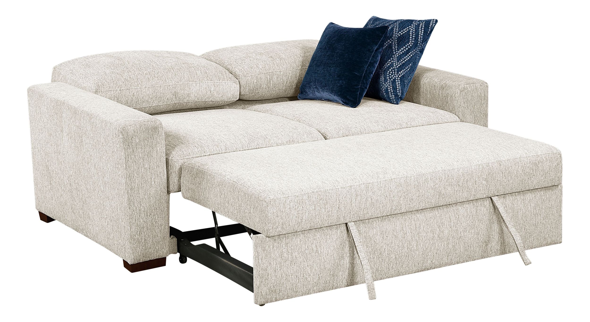 Isla Microfiber Modular Loveseat with Pull-out Bed
