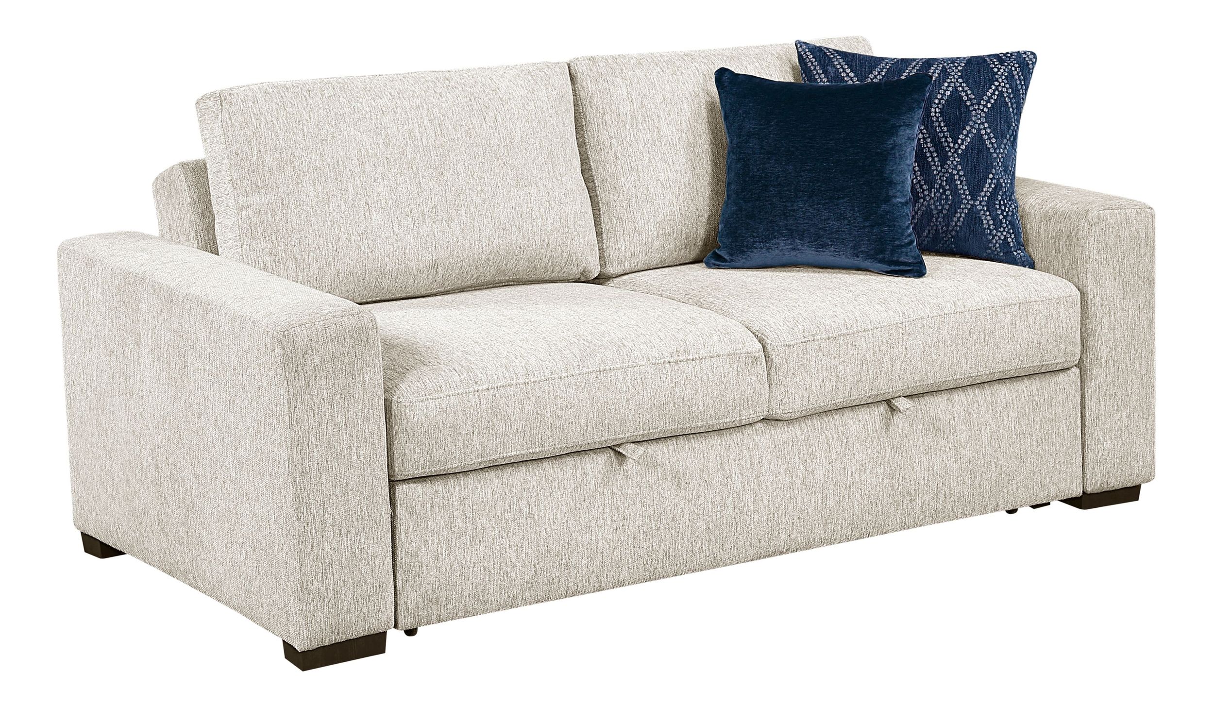 Isla Microfiber Modular Loveseat with Pull-out Bed