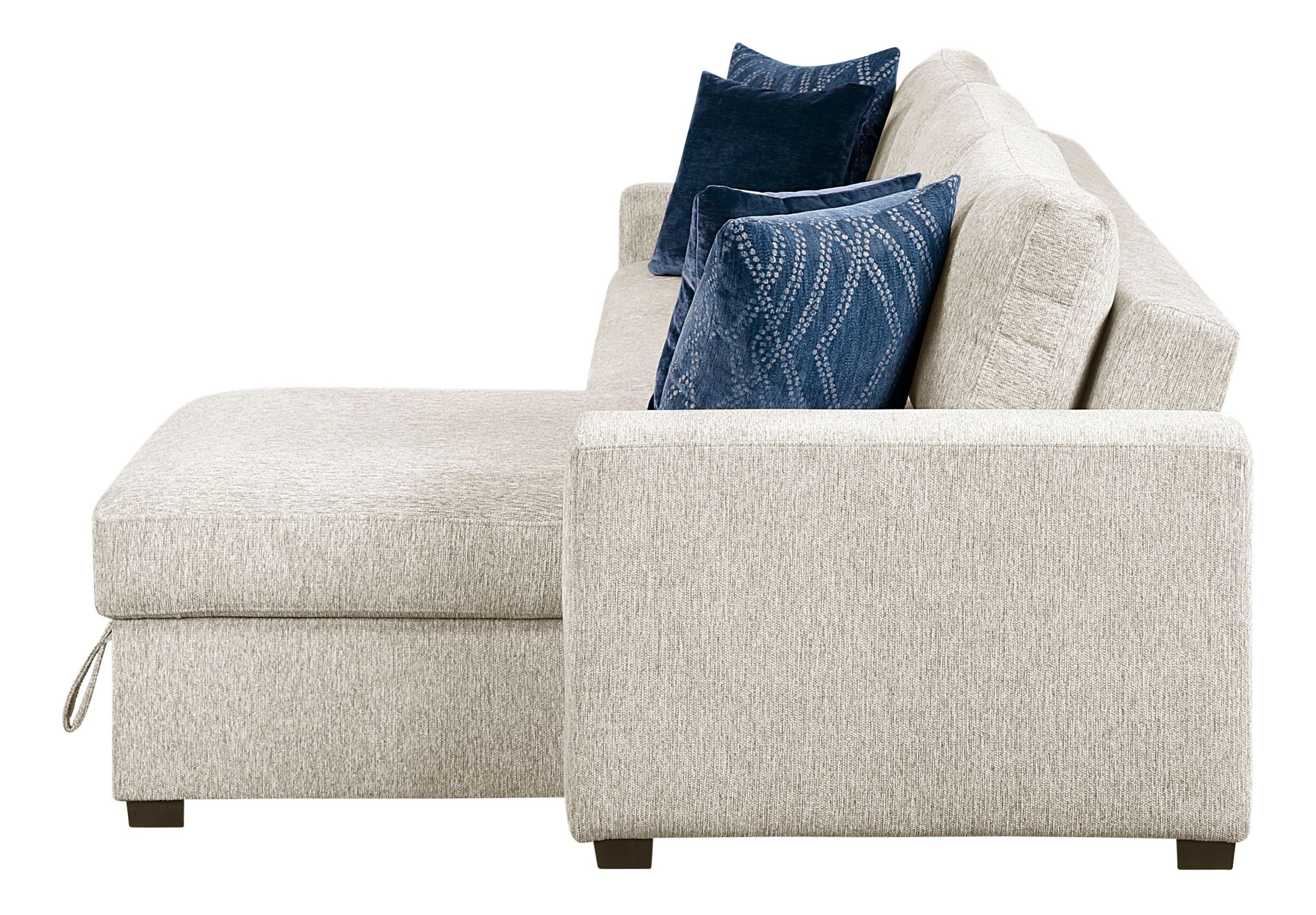 Isla Microfiber 2-Piece Modular Sectional Sofa with Reversible Chaise