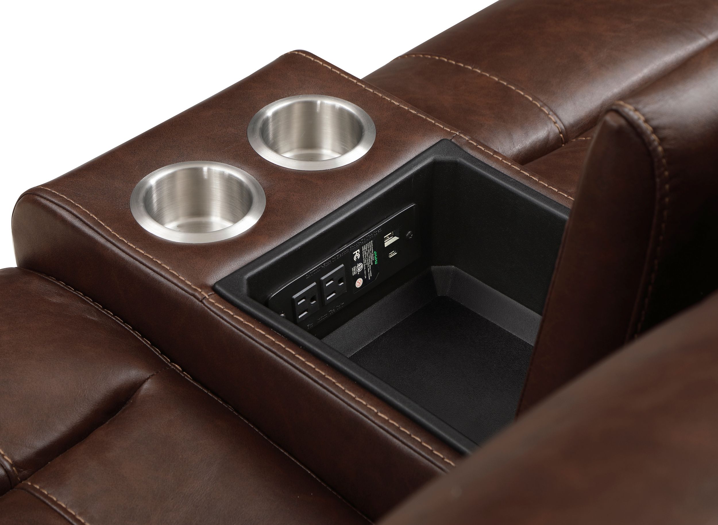 Newnan Faux Leather Double Reclining Living Room Set
