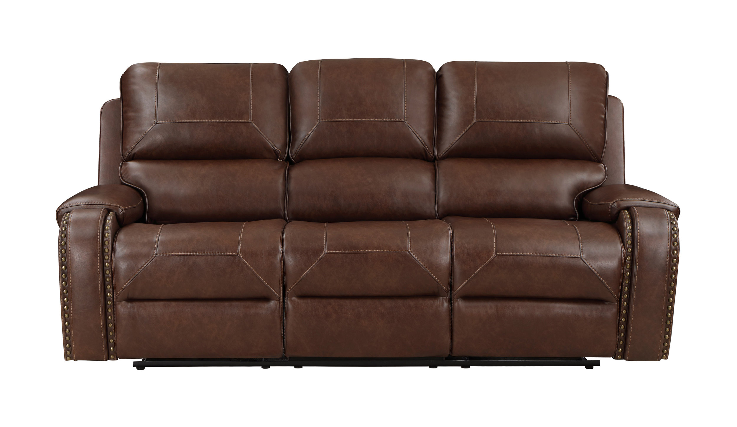 Newnan Faux Leather Double Reclining Sofa