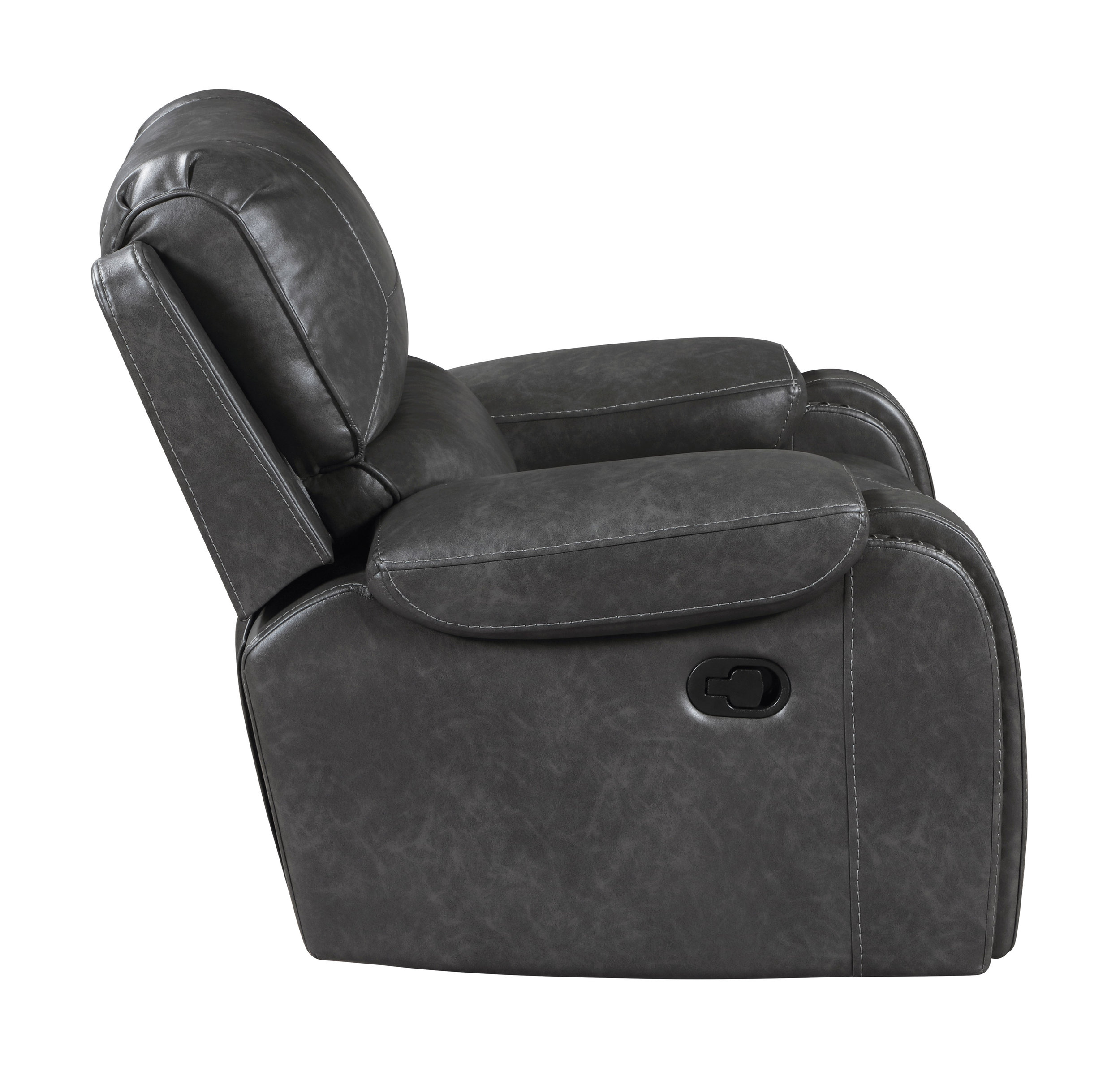Newnan Faux Leather Swivel Glider Reclining Chair
