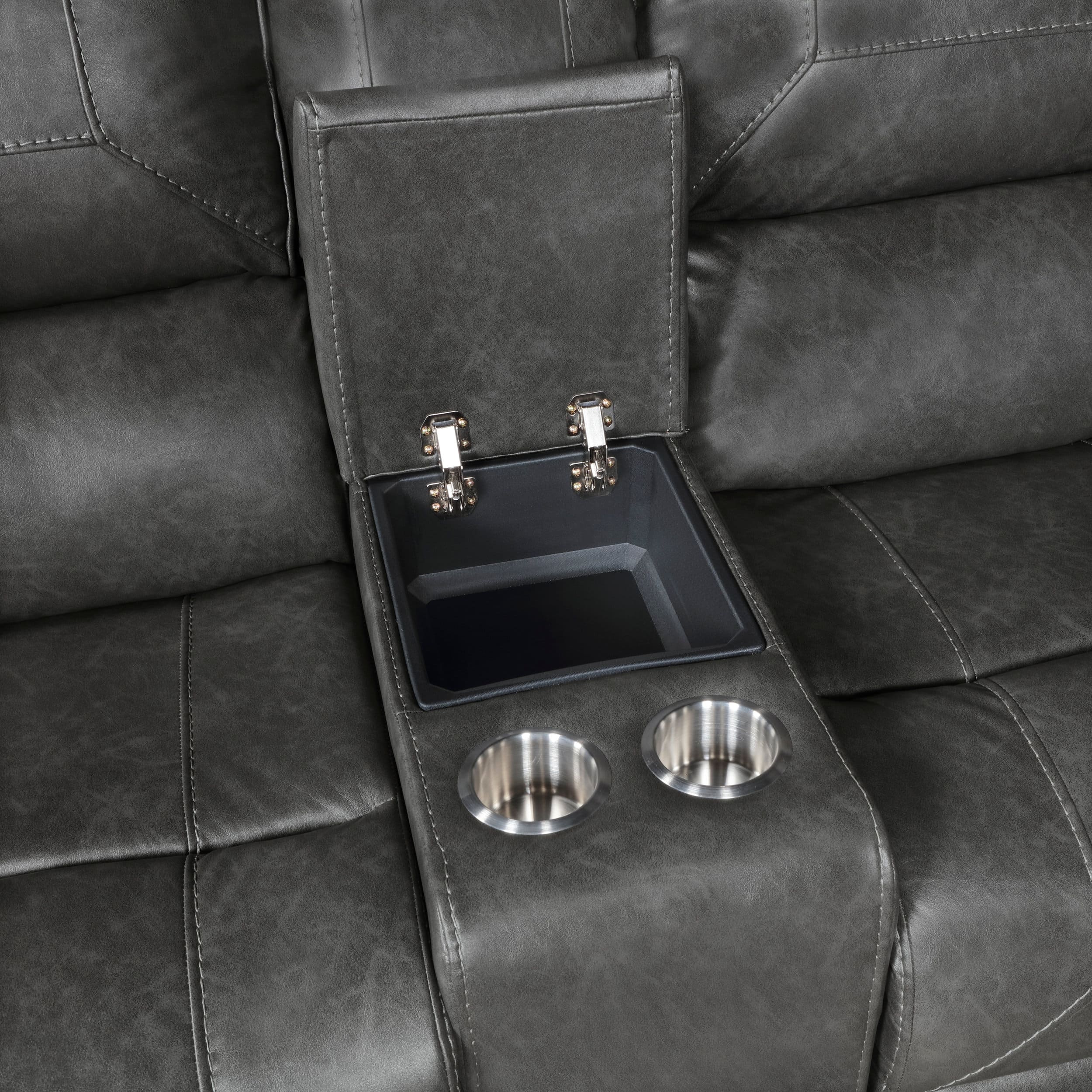 Newnan Faux Leather Double Reclining Living Room Set