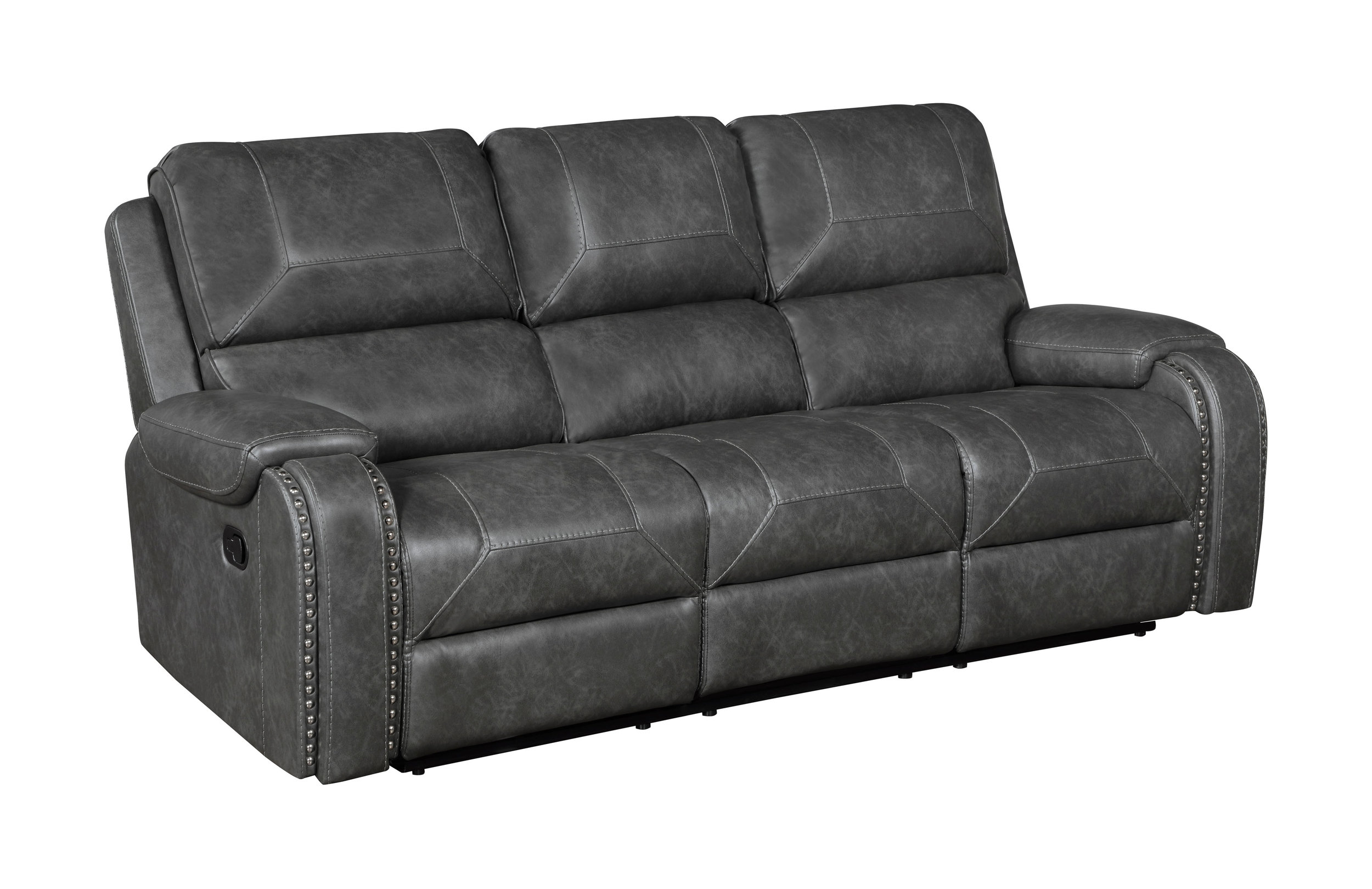 Newnan Faux Leather Double Reclining Living Room Set