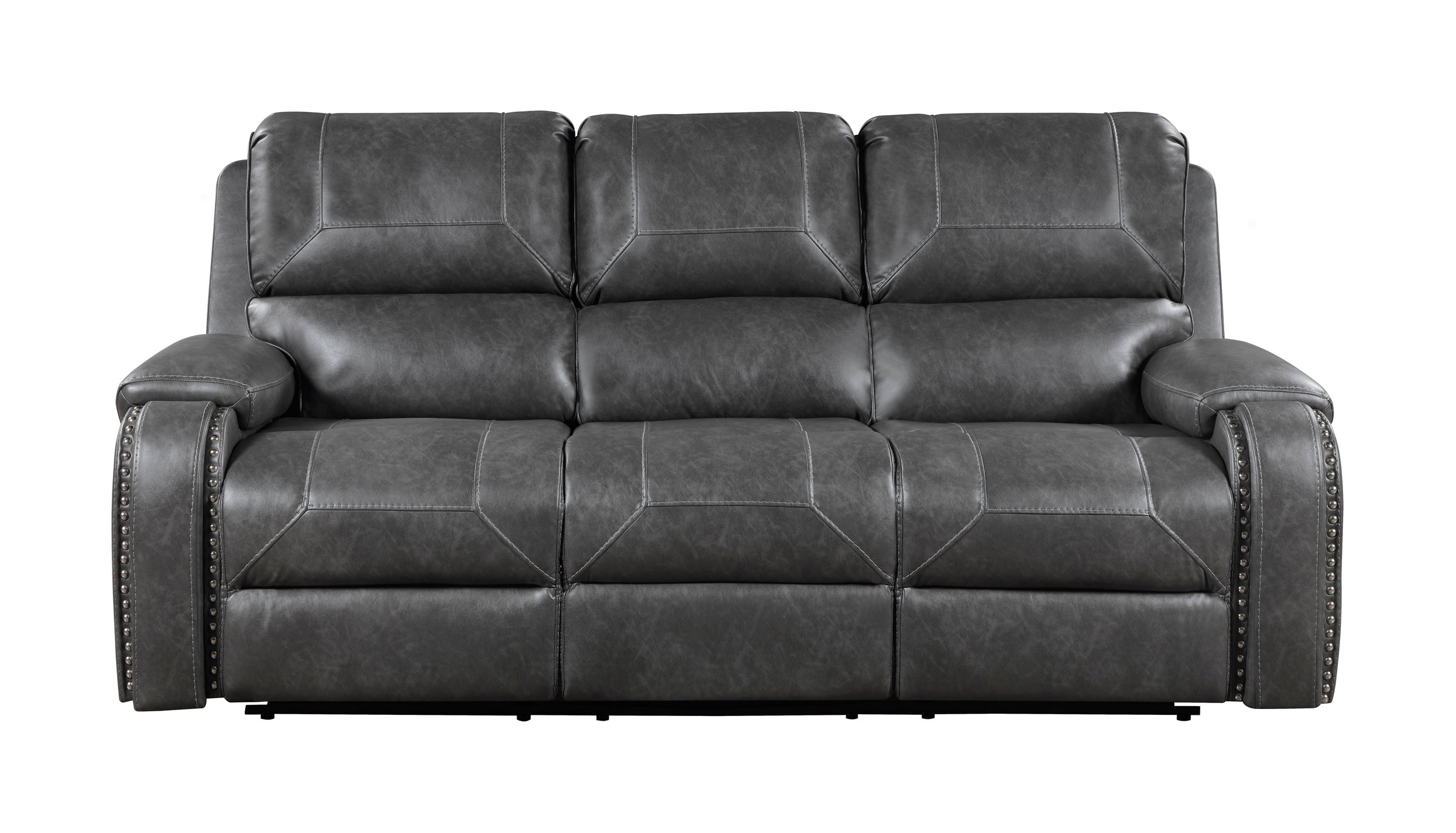 Newnan Faux Leather Double Reclining Sofa