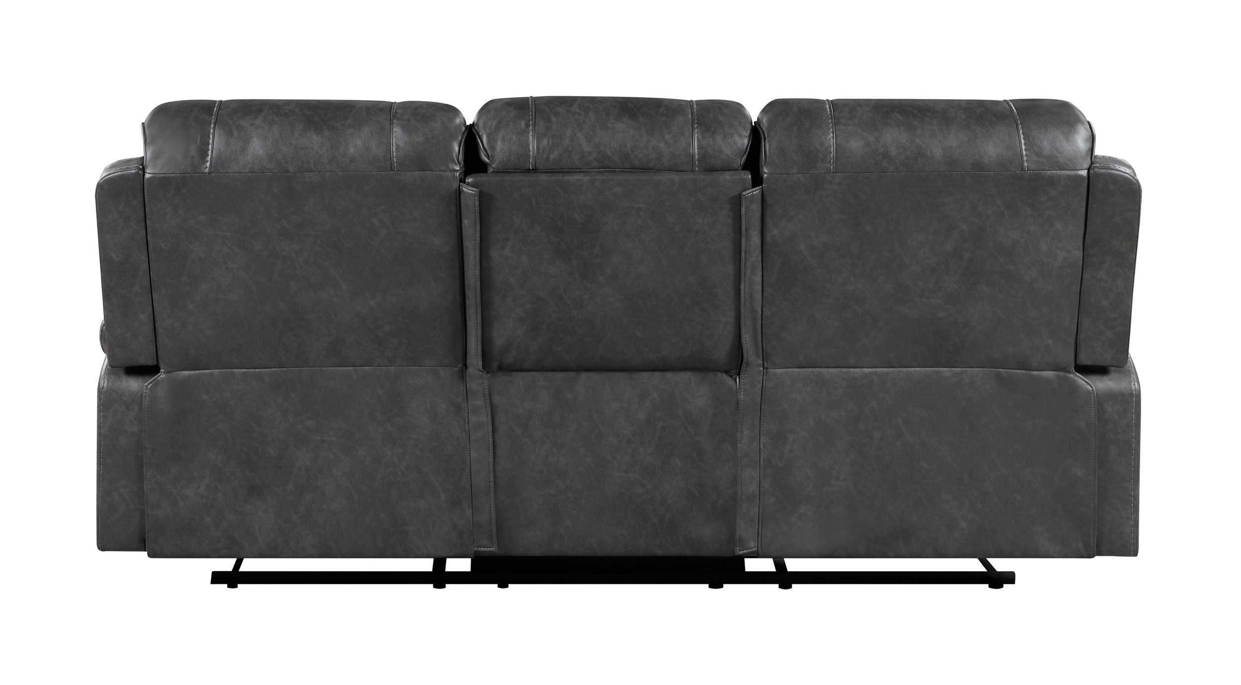 Newnan Faux Leather Double Reclining Living Room Set